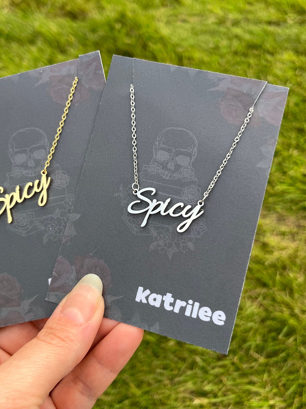 Spicy Stainless Steel Necklace, book bestie gift, laser cut name necklace, gold silver, bookish merch, gift for reader, booktok bookstagram