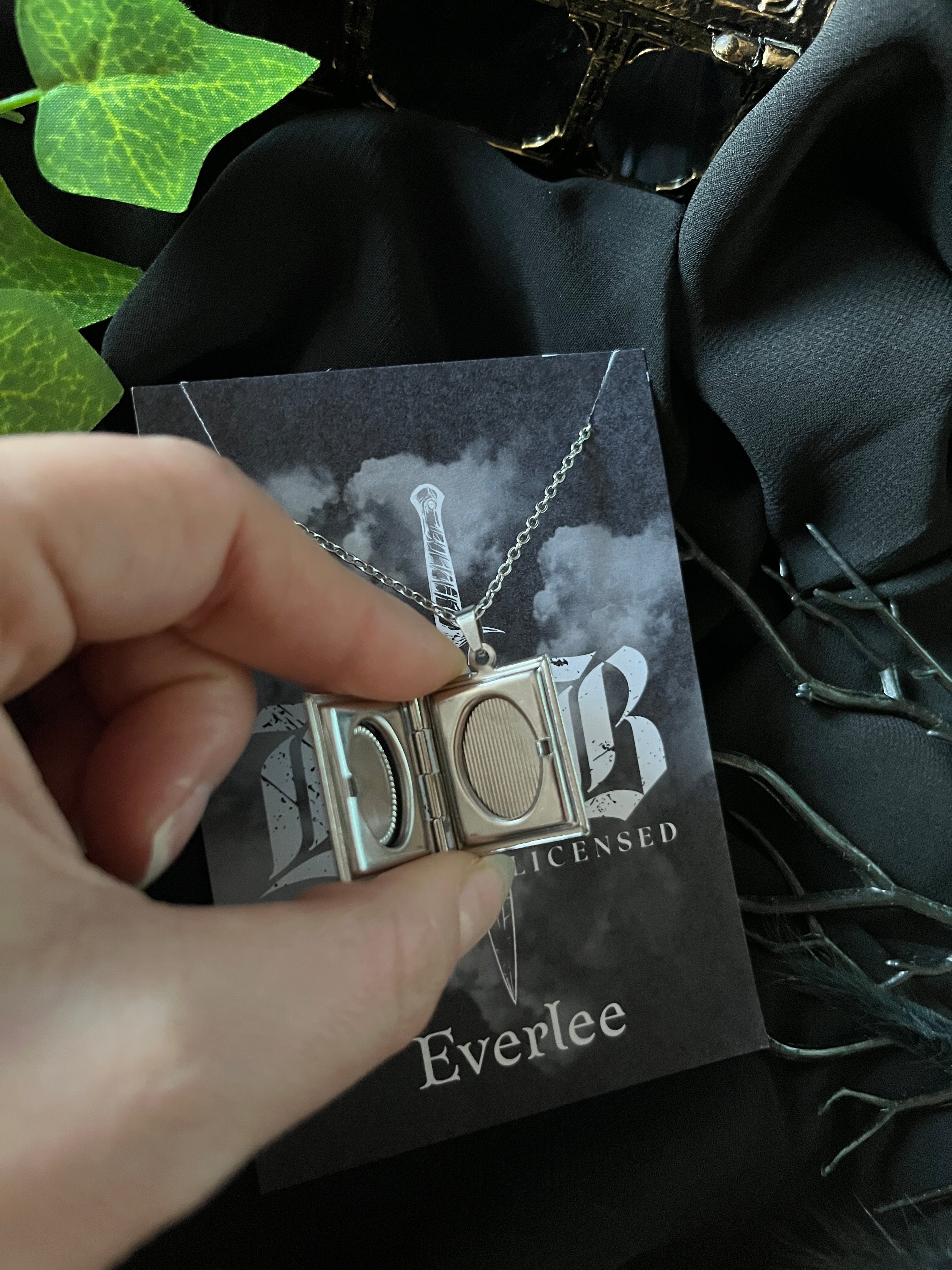 Crossed Dagger Stainless Steel Book Locket - Officially Licensed Black Dagger Brotherhood