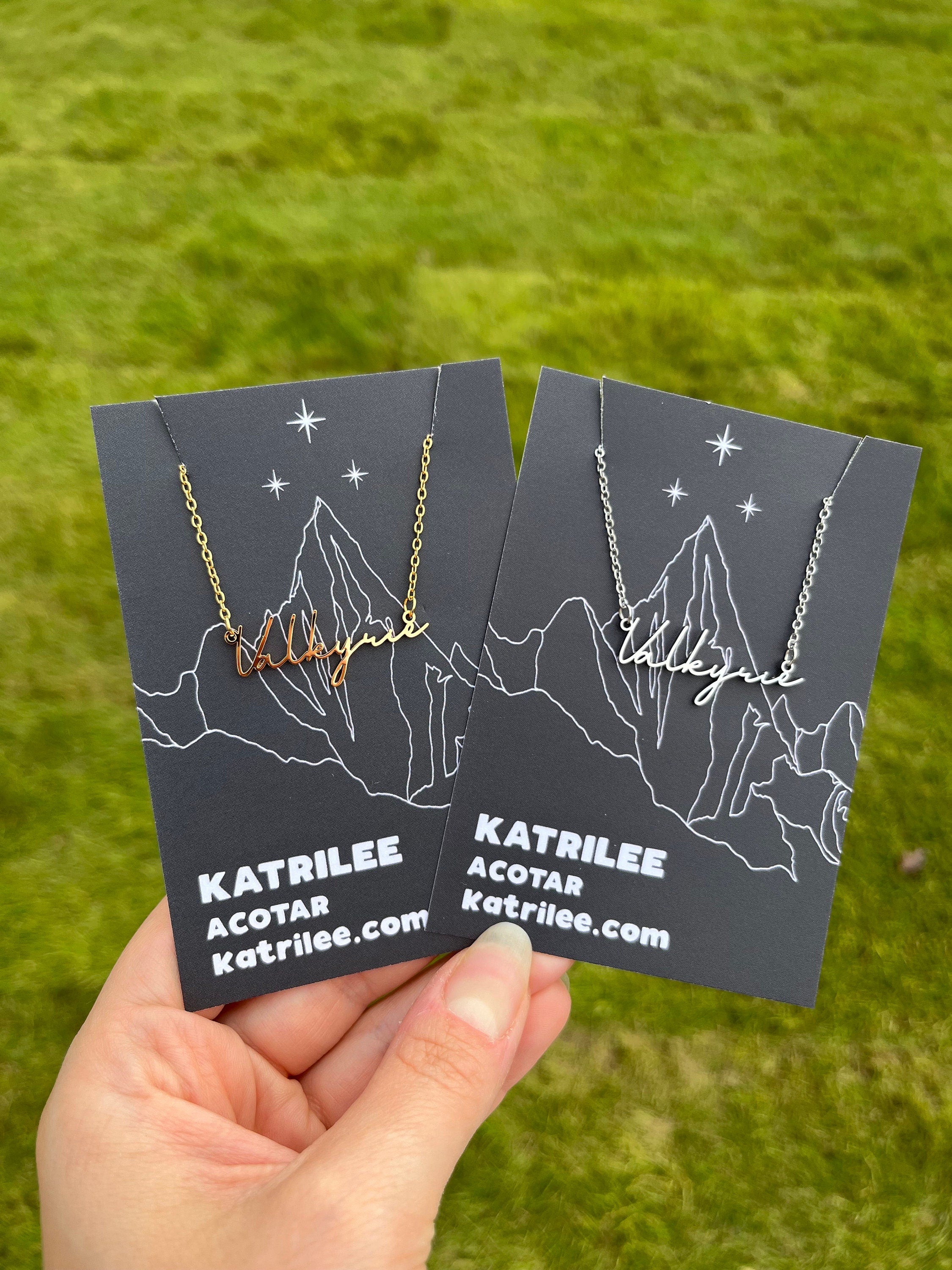 Officially Licenced Valkyrie Stainless Steel Necklace, ACOTAR Merch, Nesta, Bookish Gifts, Silver Gold Necklace Fantasy Romance Reader