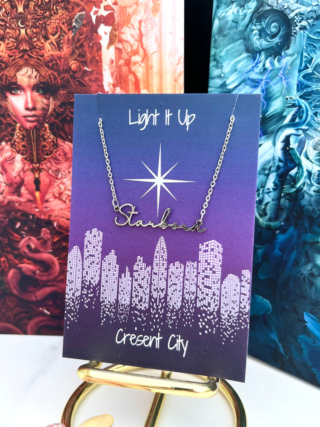 Officially Licenced Crescent City Starborn Bryce Quinlan Name Necklace, Stainless Steel, Fantacy Bookish Merch, Sarah J Maas, romance reader