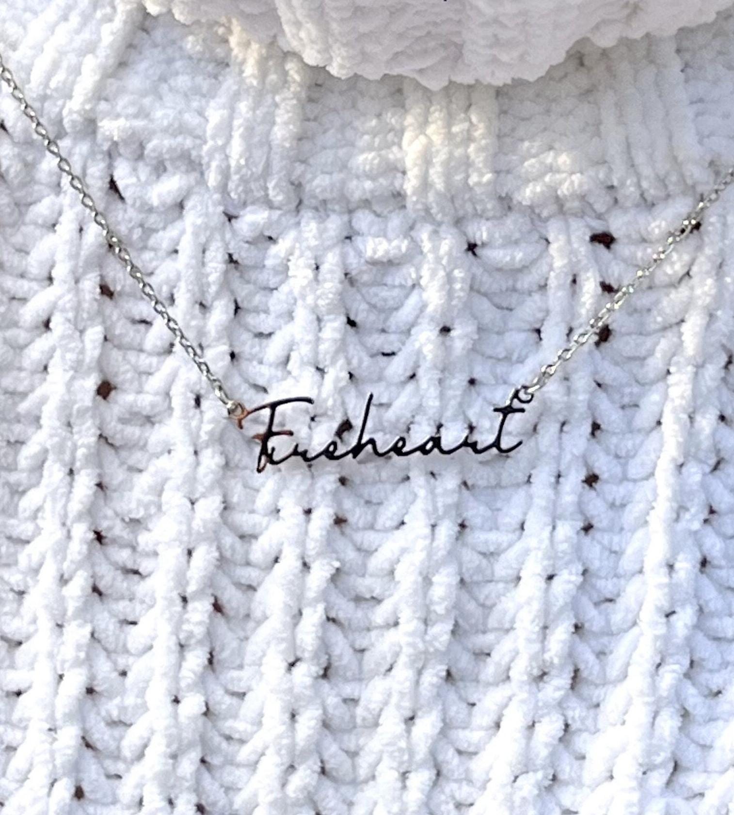 Officially Licenced Fireheart Stainless Steel Necklace, Throne of Glass Merch, Bookish Gifts, Silver Gold Necklace Fantasy Romance Reader