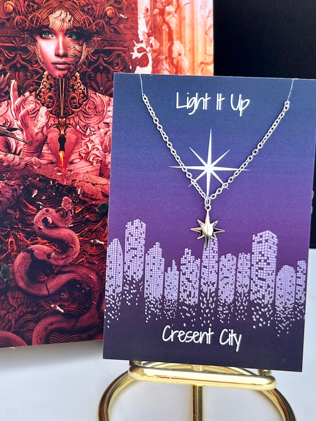 Officially Licenced Crescent City Star Necklace, Bryce Quinlan, Sarah J Maas, Fantasy Books, Bookish merch, booktok Viral, Book Bestie