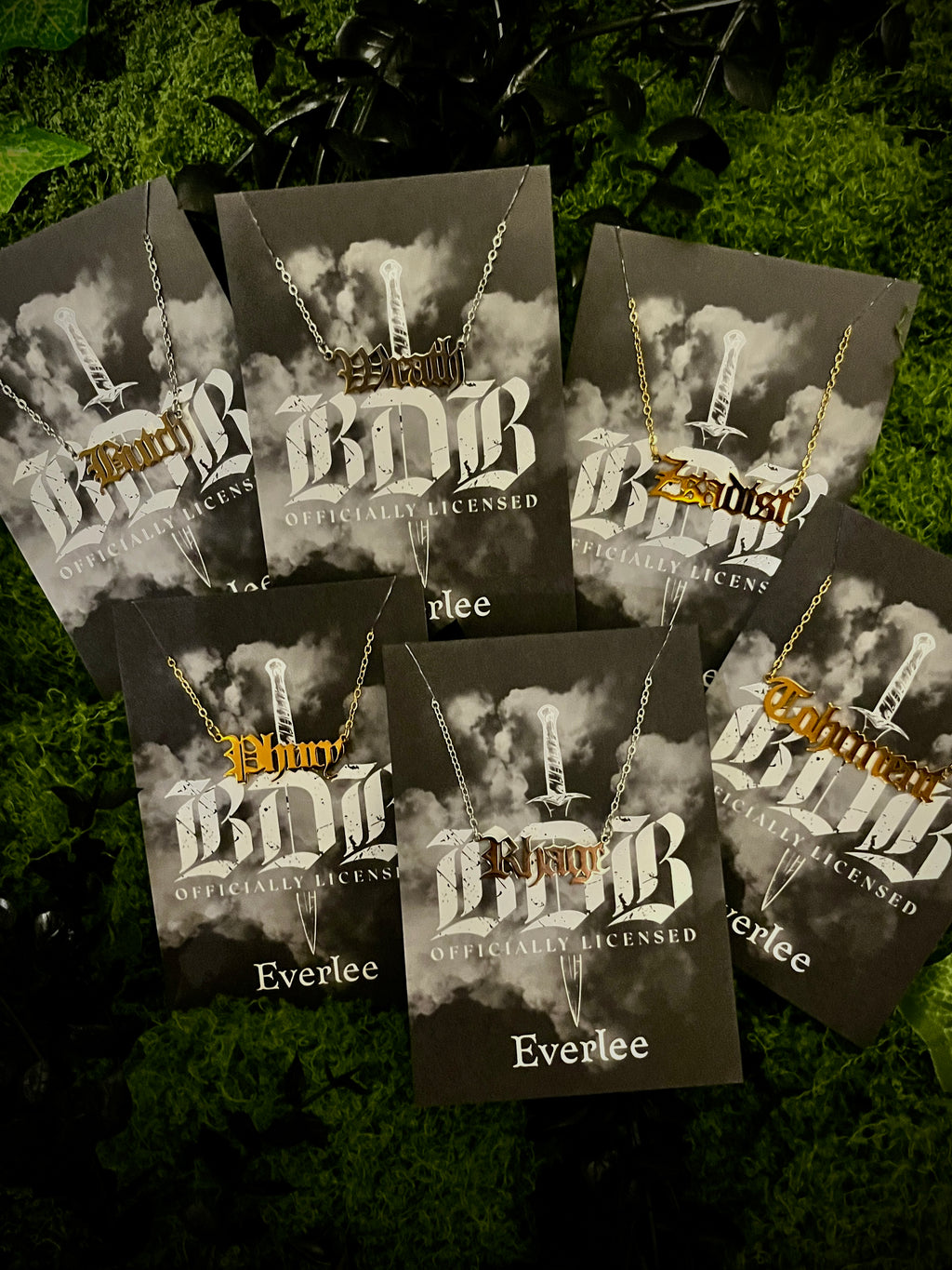 Brotherhood Name Necklaces - Officially Licensed Black Dagger Brotherhood Collection