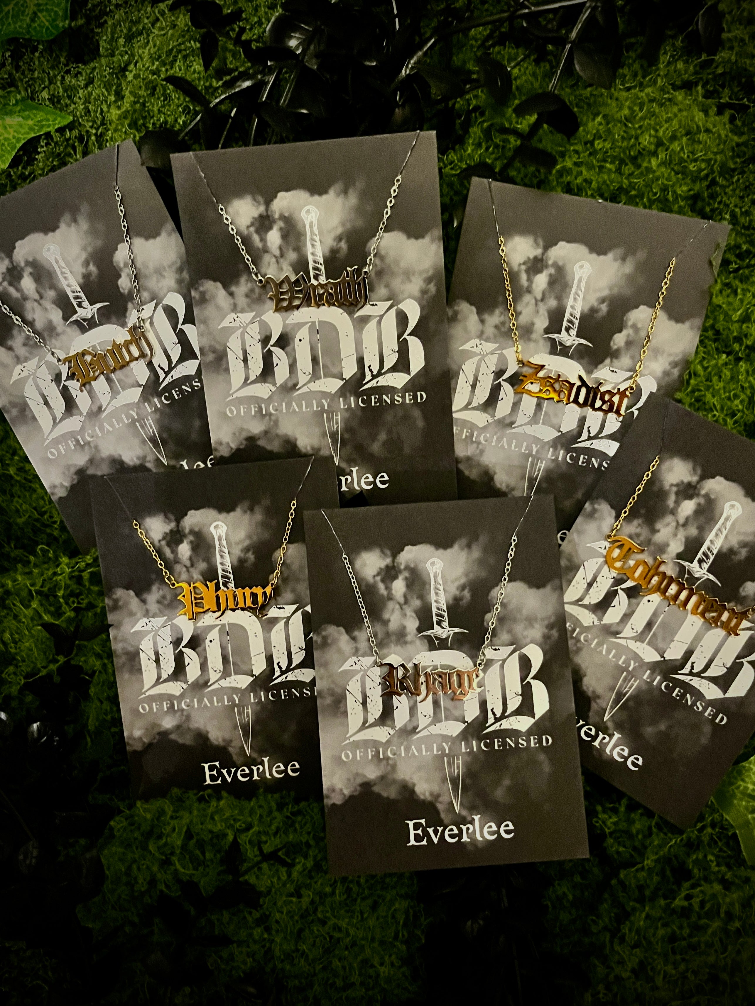 Brotherhood Name Necklaces - Officially Licensed Black Dagger Brotherhood Collection