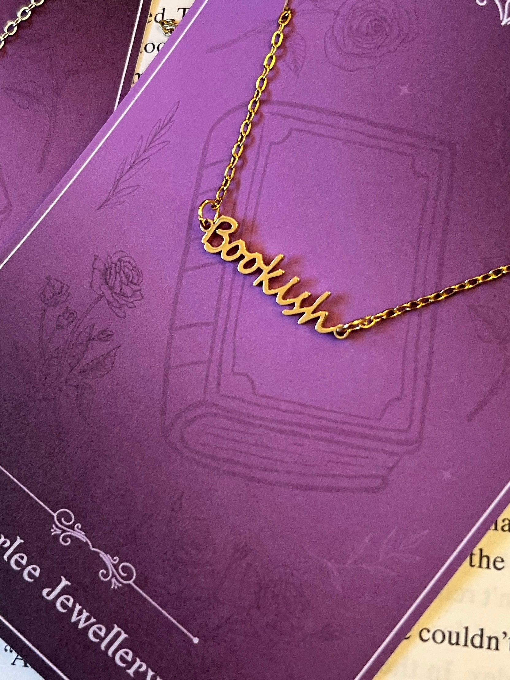 Bookish Stainless Steel Adjustable Name Bracelet