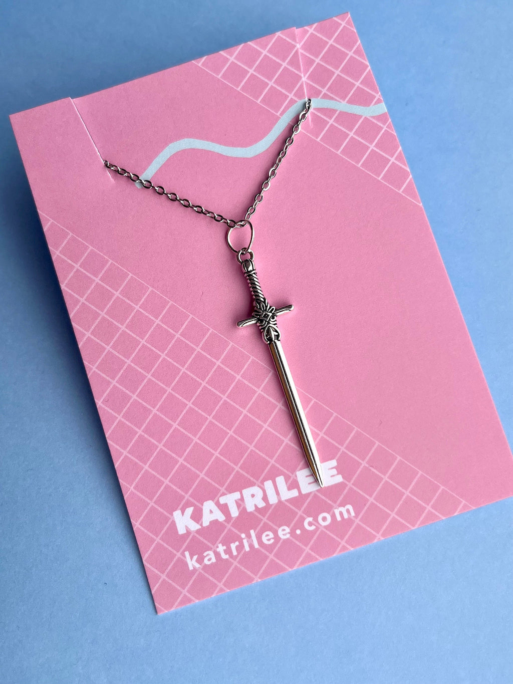 Silver Sword Stainless Steel Necklace Pendant, Bookish Book Lover Gifts, Romance Readers, Fantasy Gothic, Renaissance Fayre, Valkyrie