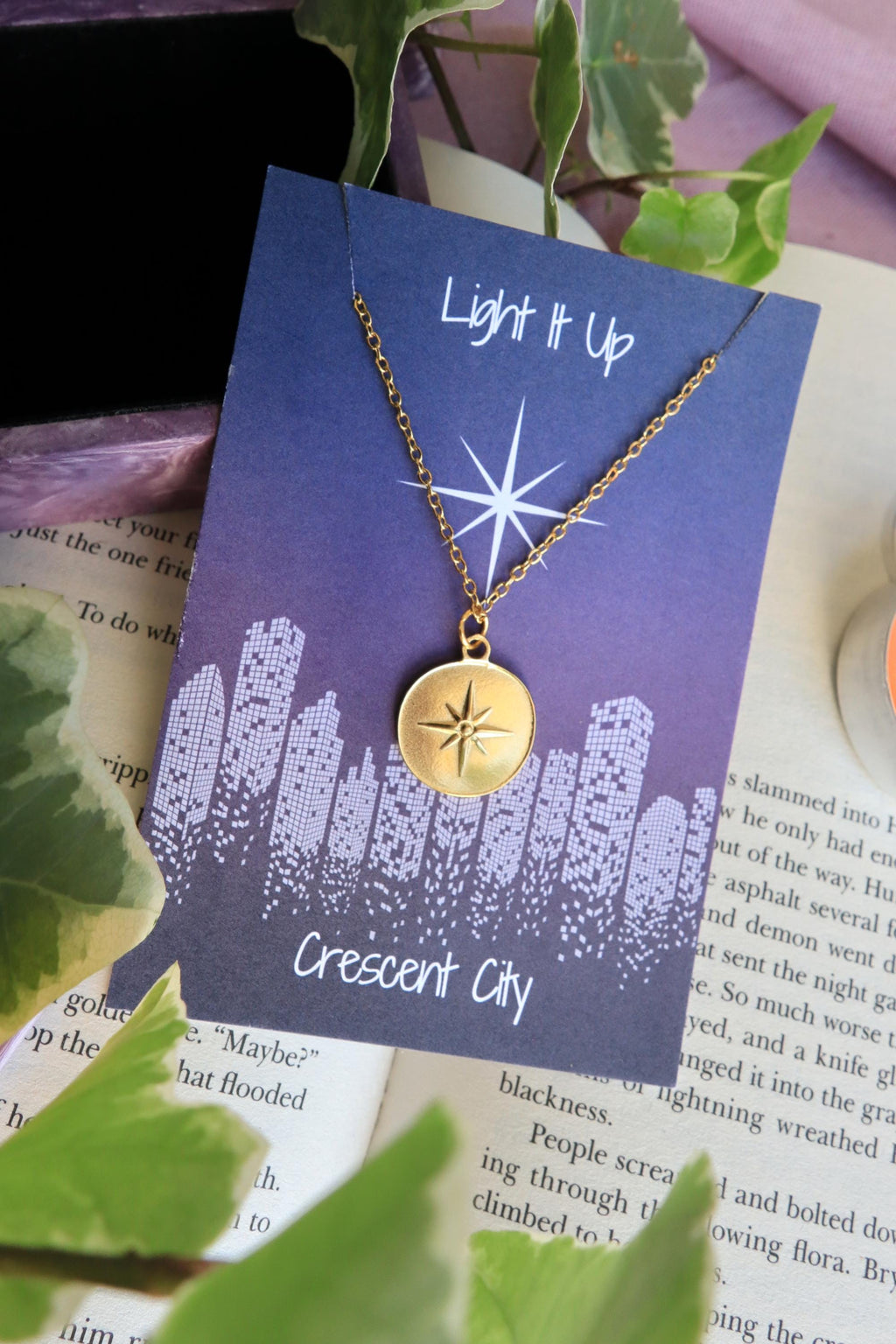 Officially Licenced Crescent City Starborn Coin Necklace, Bryce Quinlan, Gold and Silver, Fantasy Books, Bookish merch, Reader Gift