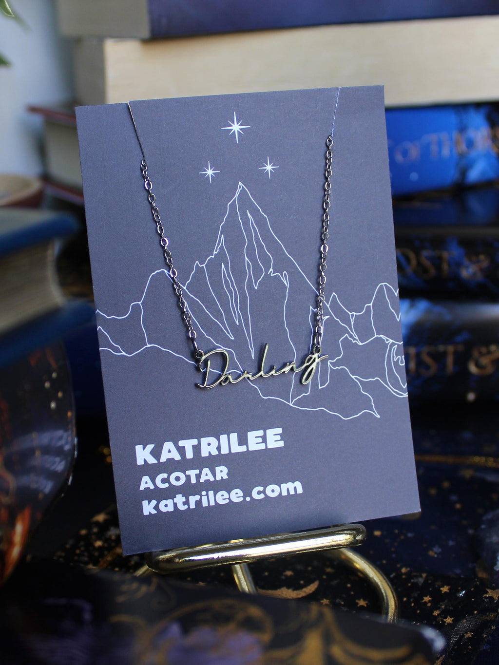 Officially Licenced ACOTAR Feyre Darling Stainless Steel Necklace, Nightcourt Rhysand, Bookish Gifts, Gift for girlfriend, Mist and Fury