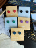 D20 Colourful Dice Stud Earrings