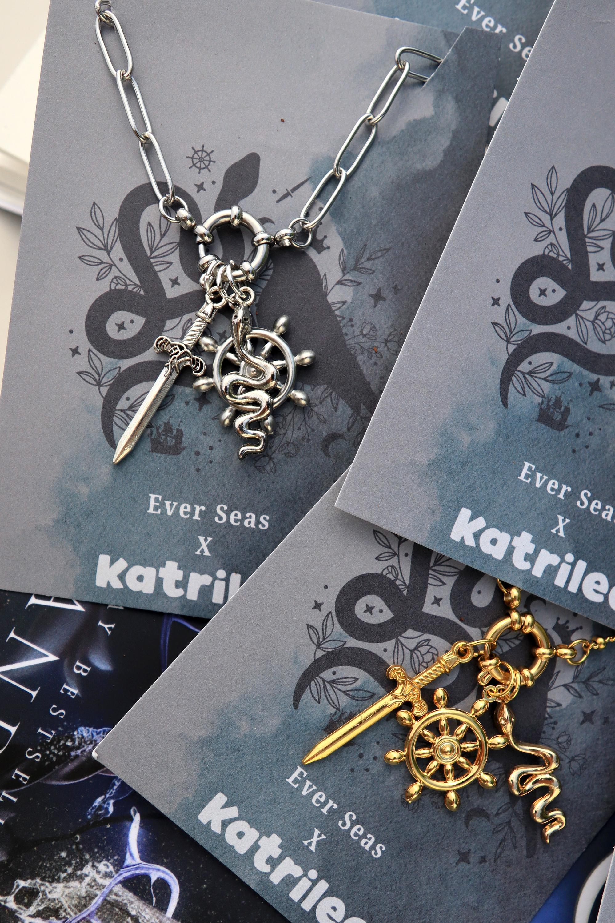 Ever King Charm Necklace: Pirate Fantasy Stainless Steel Jewelry