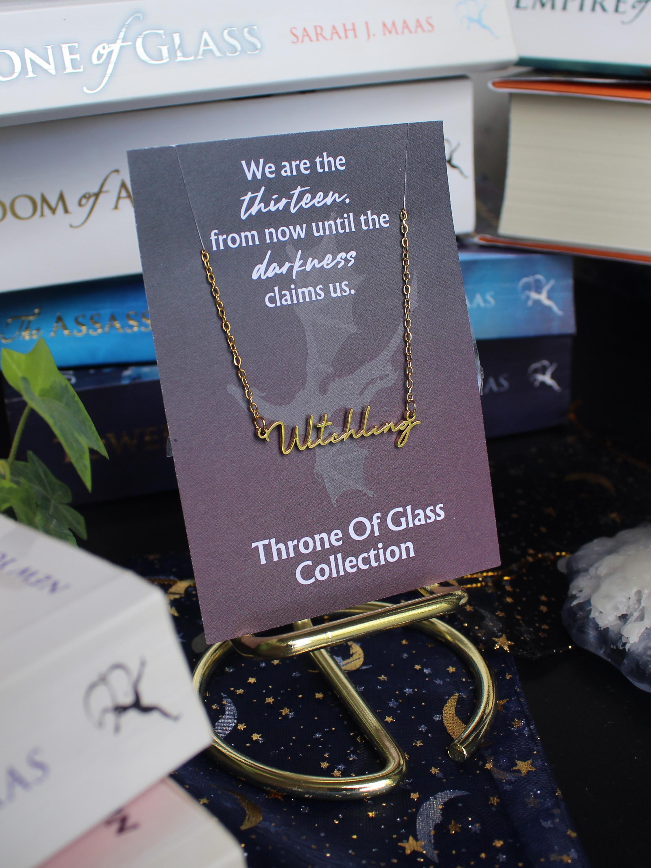 Officially Licenced Witchling Stainless Steel Necklace, Throne of Glass Merch, Manon Blackbeak The Thirteenth Bookish Gifts, Silver Gold