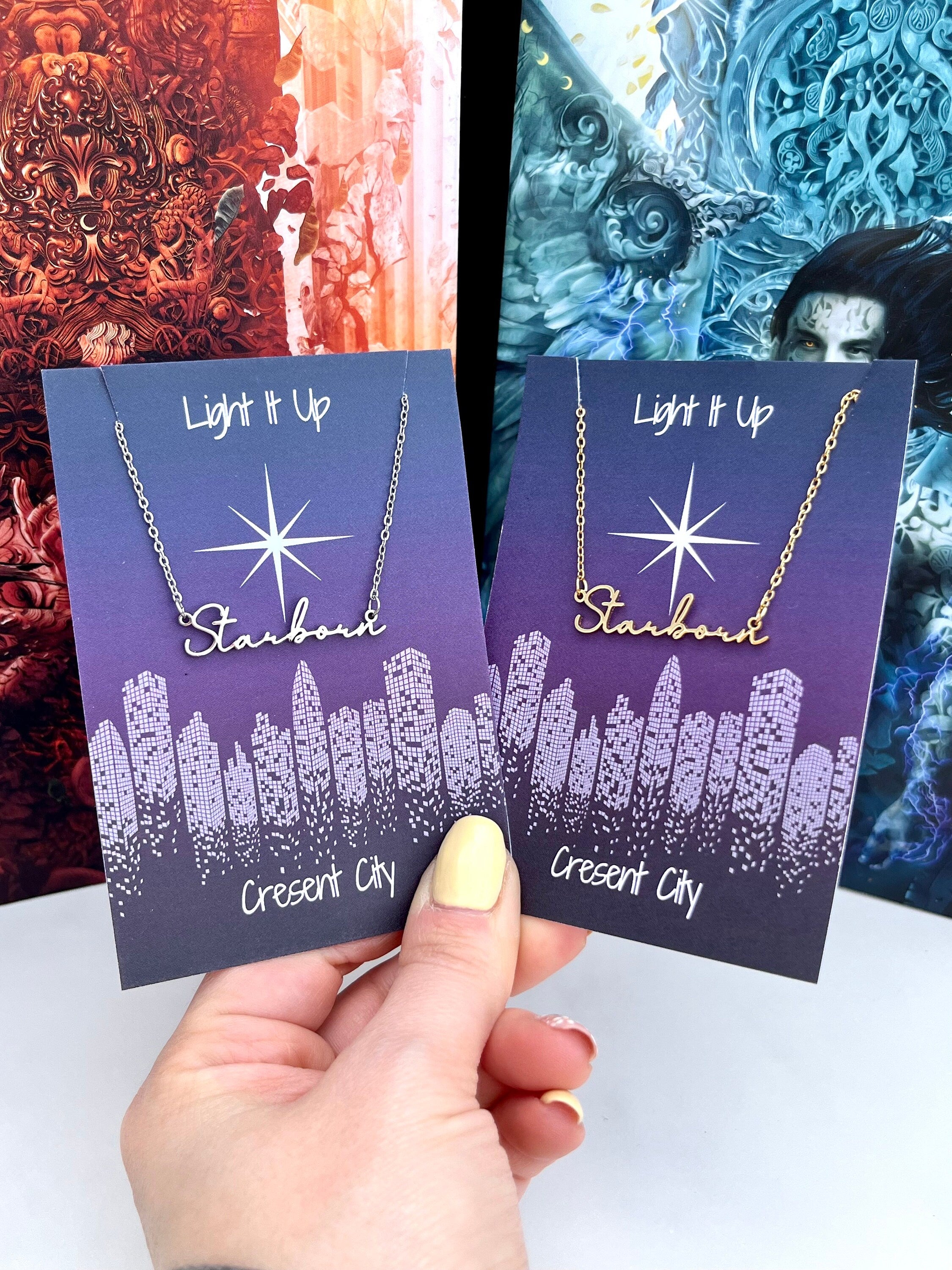 Officially Licenced Crescent City Starborn Bryce Quinlan Name Necklace, Stainless Steel, Fantacy Bookish Merch, Sarah J Maas, romance reader