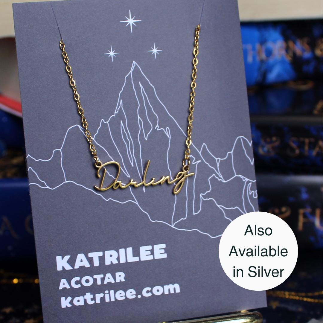 Officially Licenced ACOTAR Feyre Darling Stainless Steel Necklace, Nightcourt Rhysand, Bookish Gifts, Gift for girlfriend, Mist and Fury