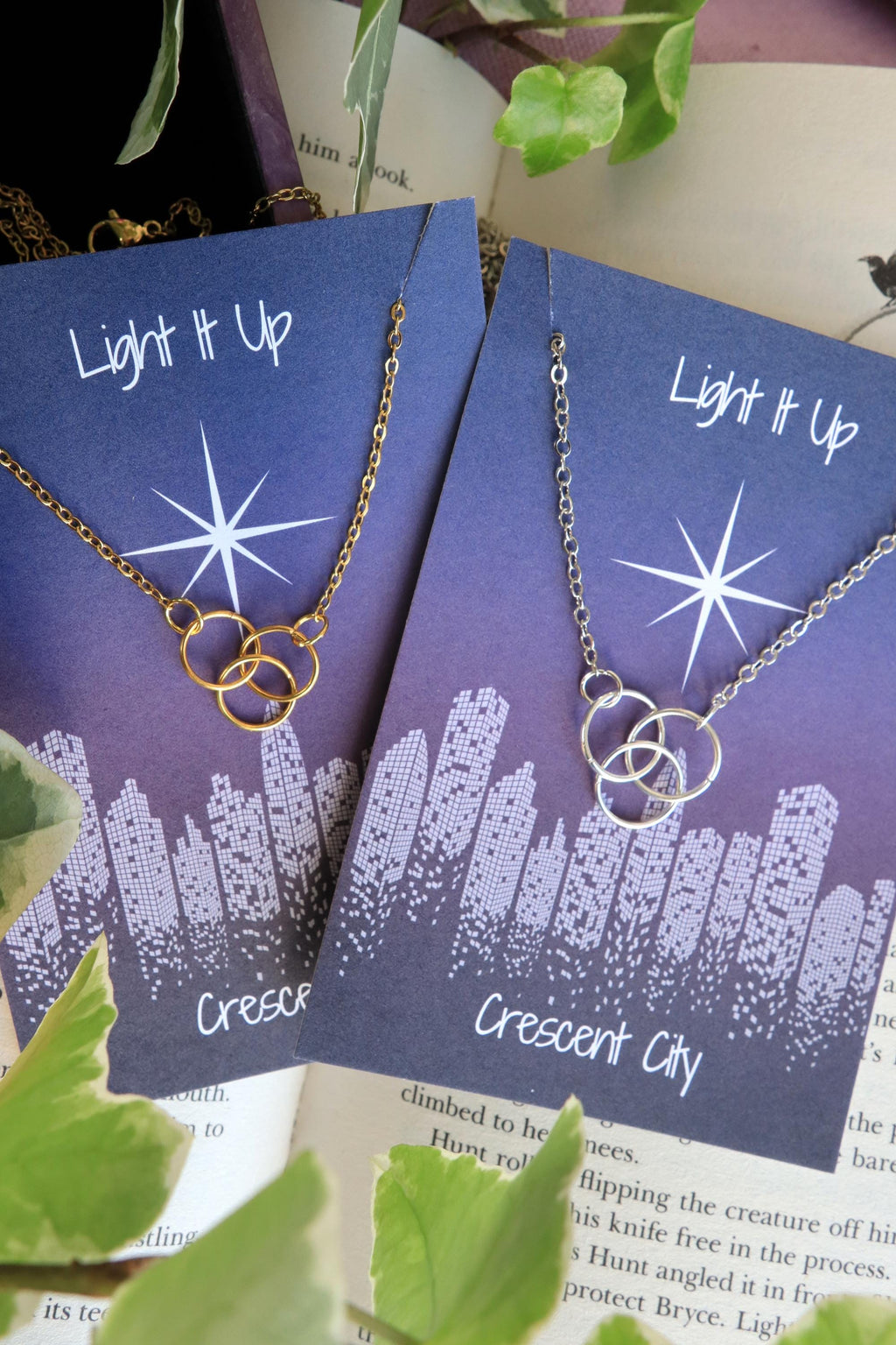Officially Licenced Crescent City Archesian Amulet Necklace, Bryce Quinlan, Gold and Silver, Fantasy Books, Bookish merch, Reader Gift