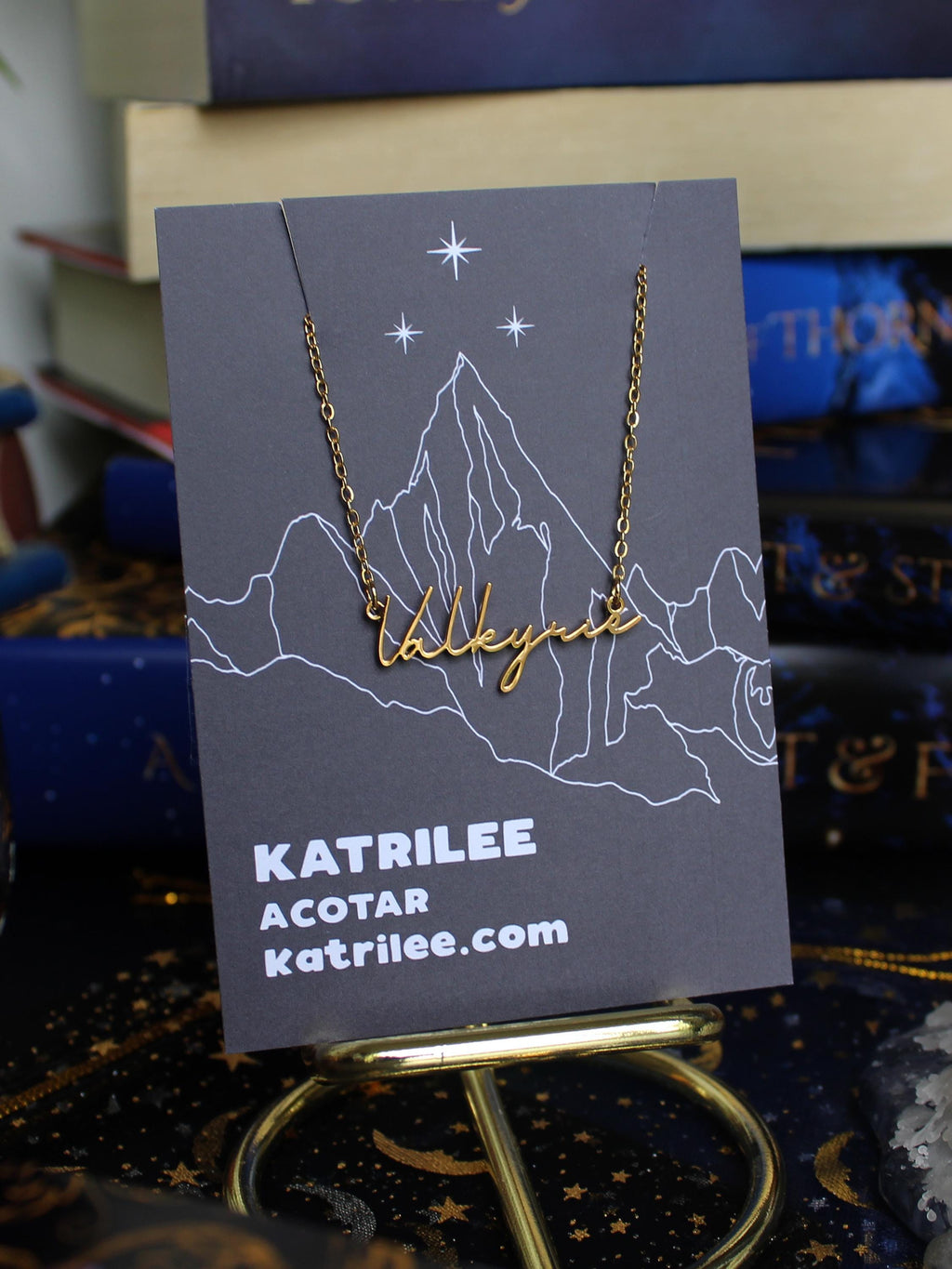 Officially Licenced Valkyrie Stainless Steel Necklace, ACOTAR Merch, Nesta, Bookish Gifts, Silver Gold Necklace Fantasy Romance Reader