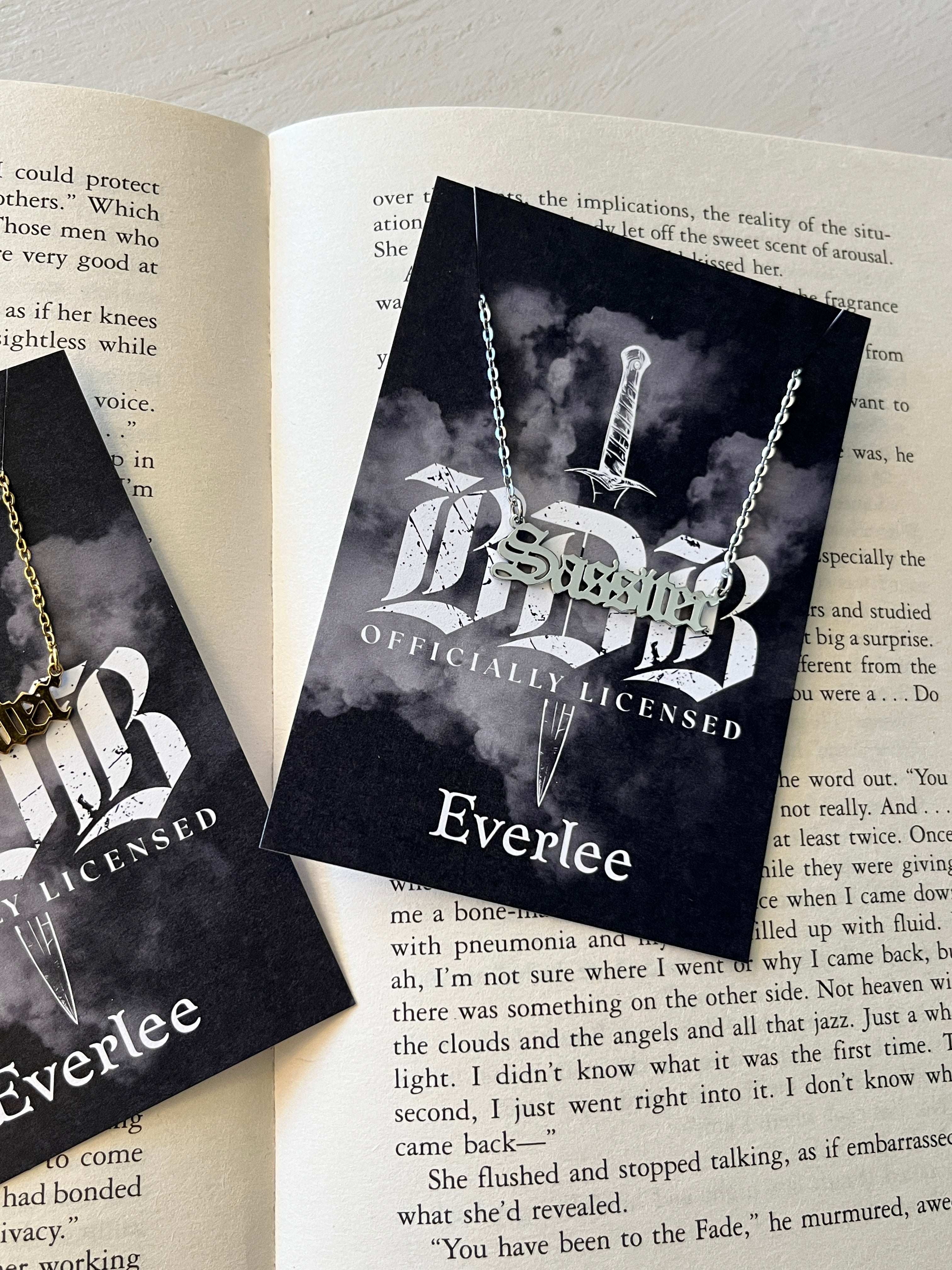 Sassiter Black Dagger Brotherhood Name Necklace