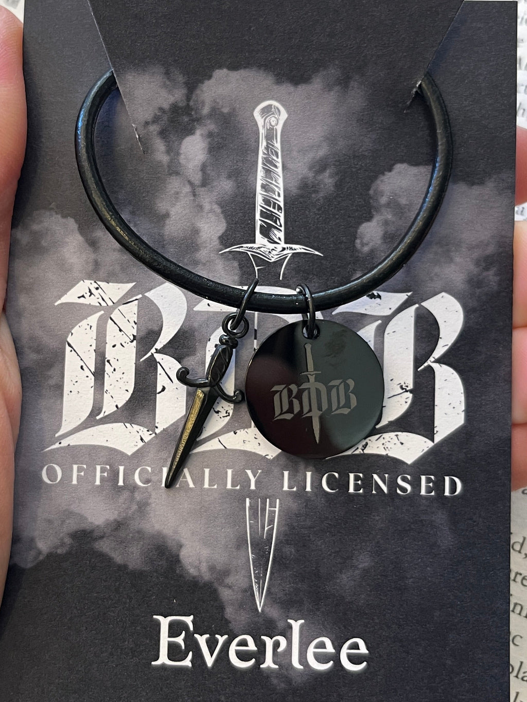 Black Dagger Brotherhood Black Steel Necklace - Officially Licensed