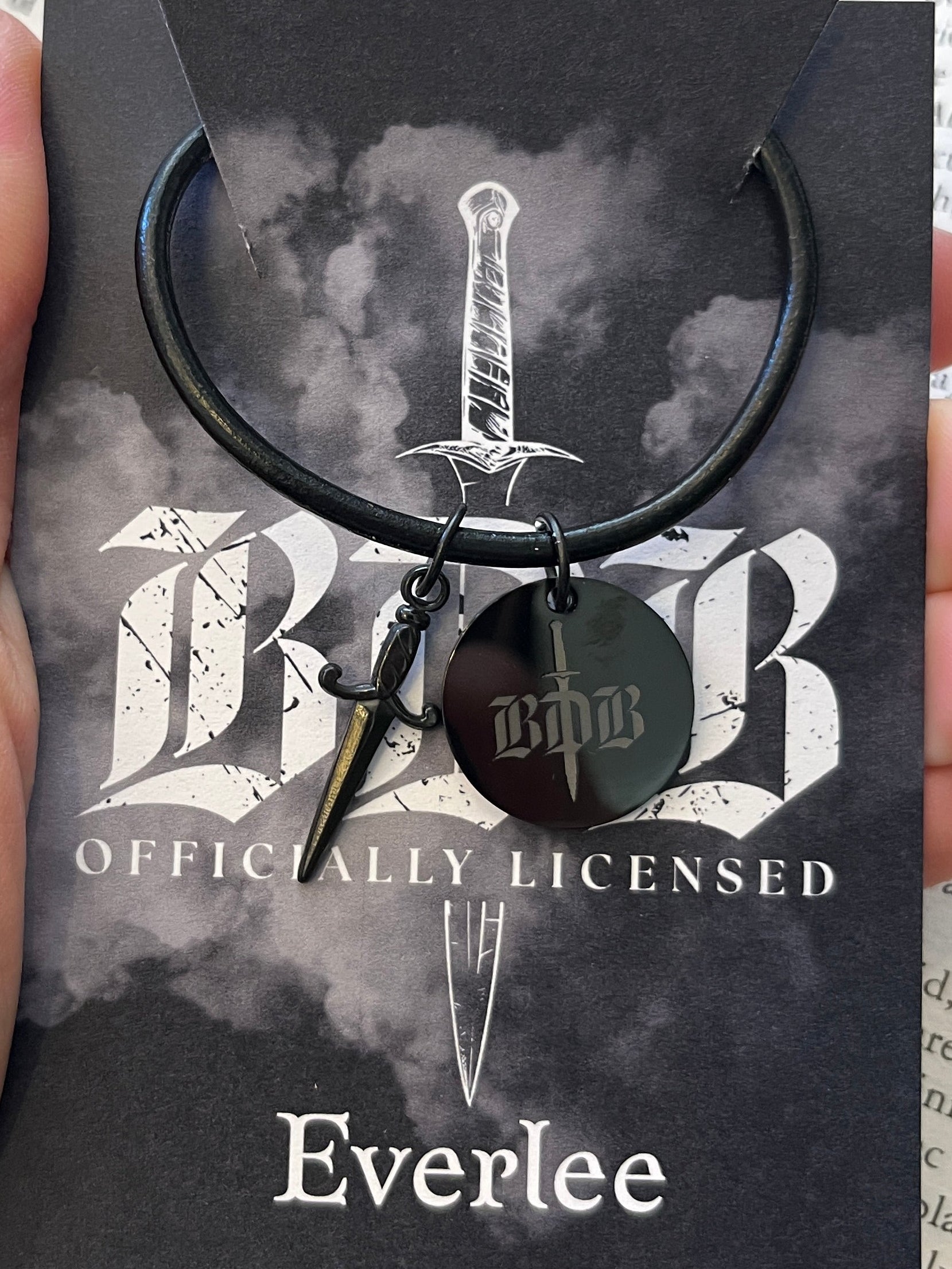 Black Dagger Brotherhood Black Steel Necklace - Officially Licensed