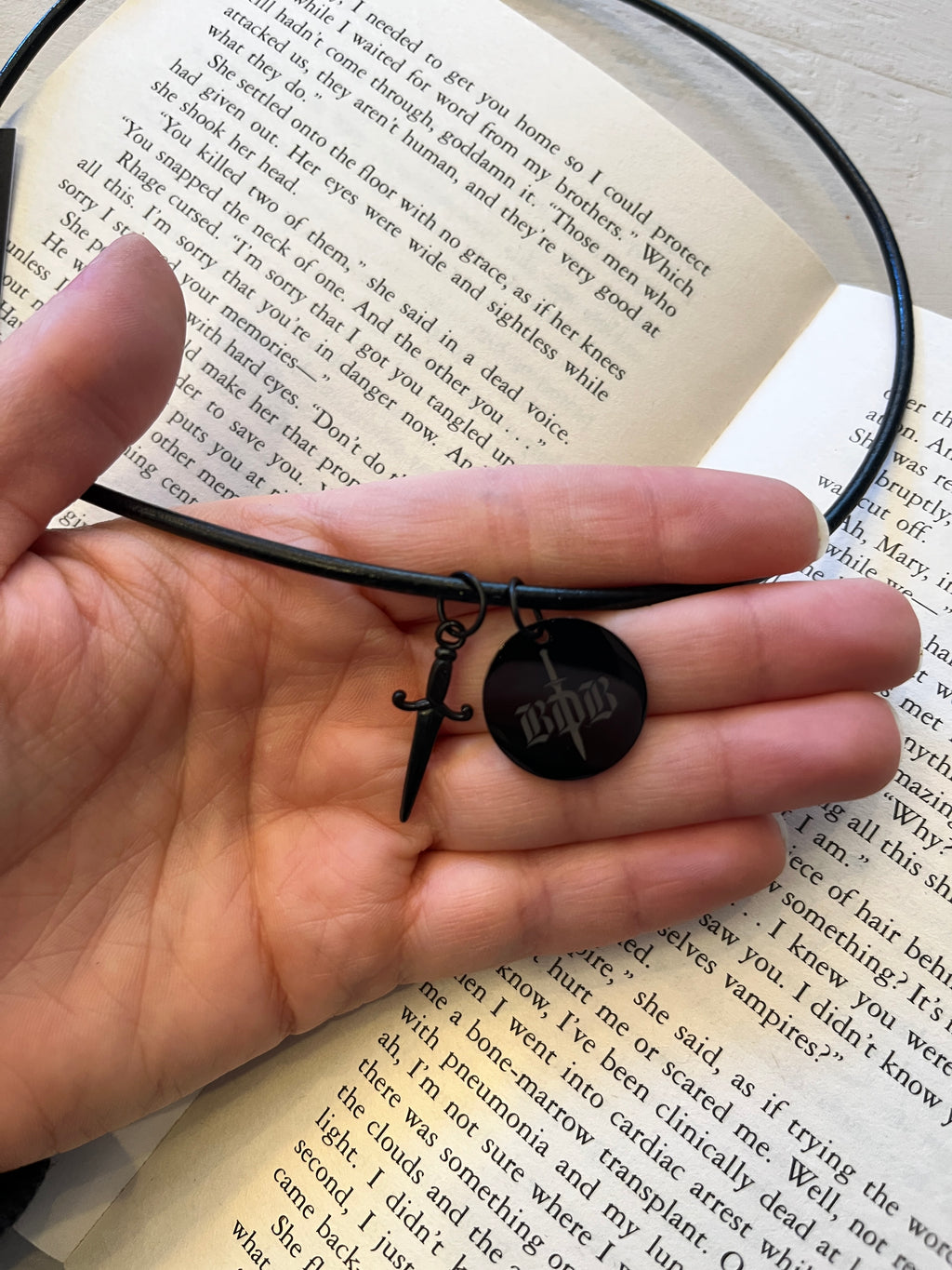 Black Dagger Brotherhood Black Steel Necklace - Officially Licensed