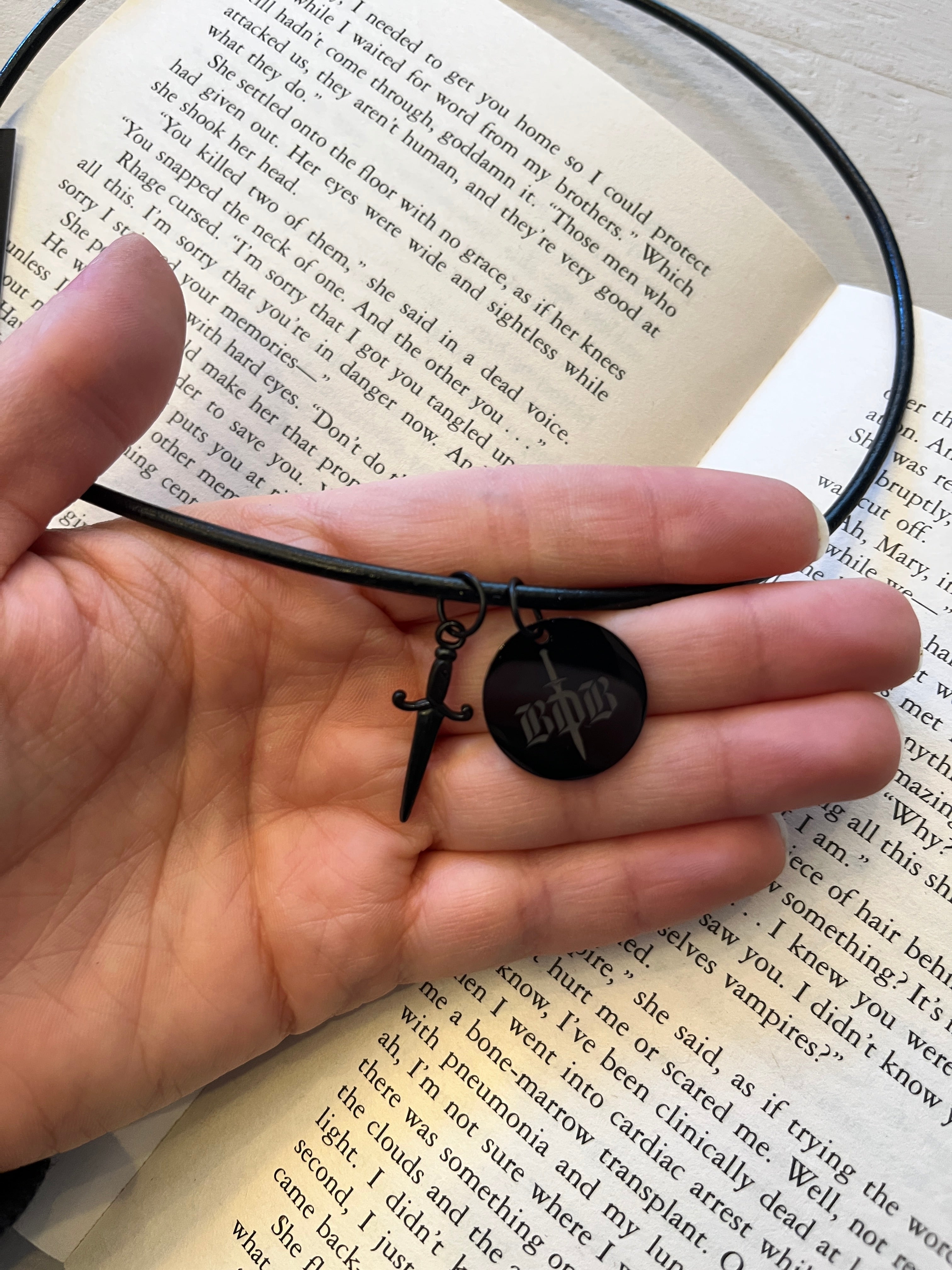Black Dagger Brotherhood Black Steel Necklace - Officially Licensed