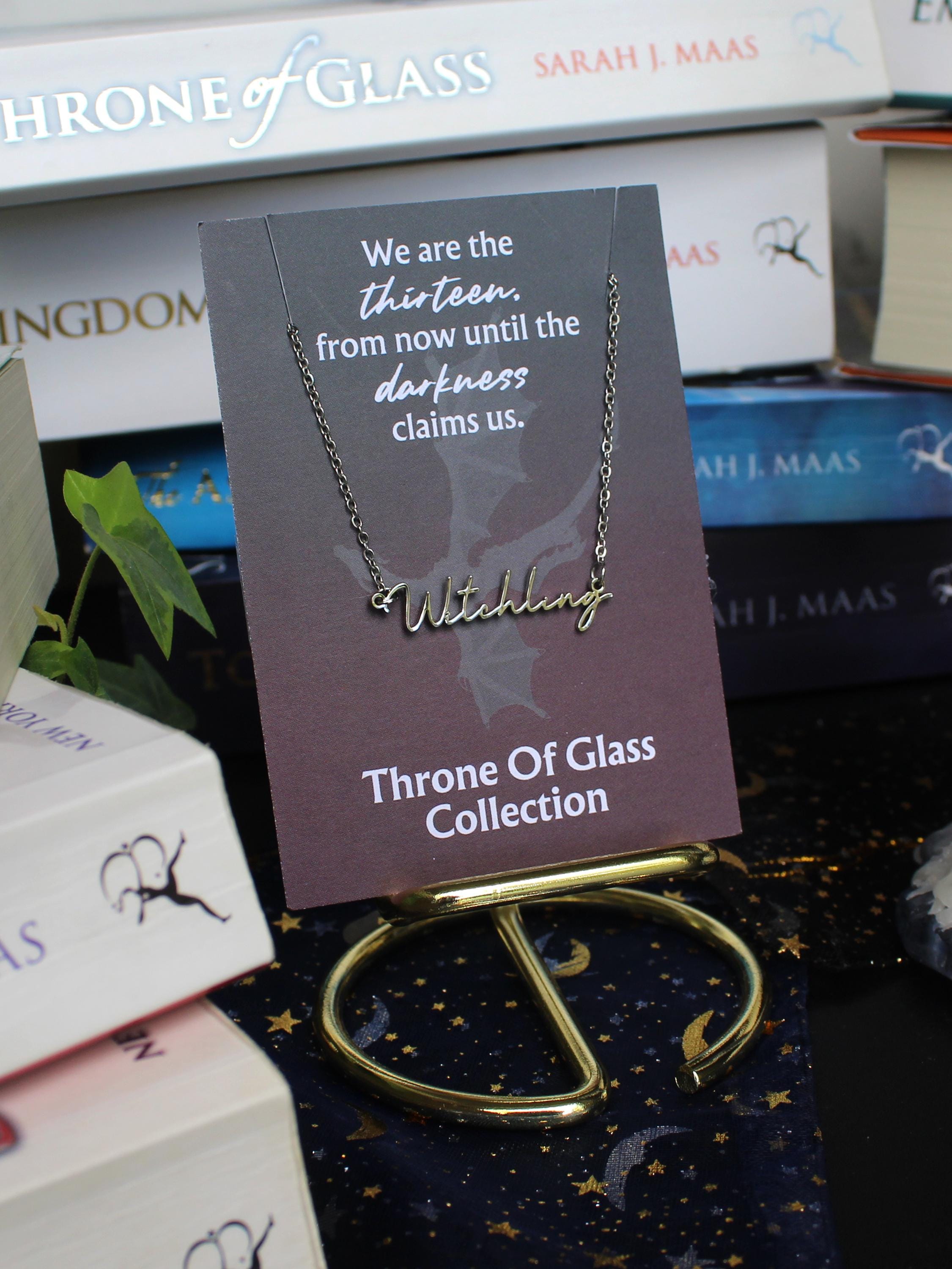 Officially Licenced Witchling Stainless Steel Necklace, Throne of Glass Merch, Manon Blackbeak The Thirteenth Bookish Gifts, Silver Gold