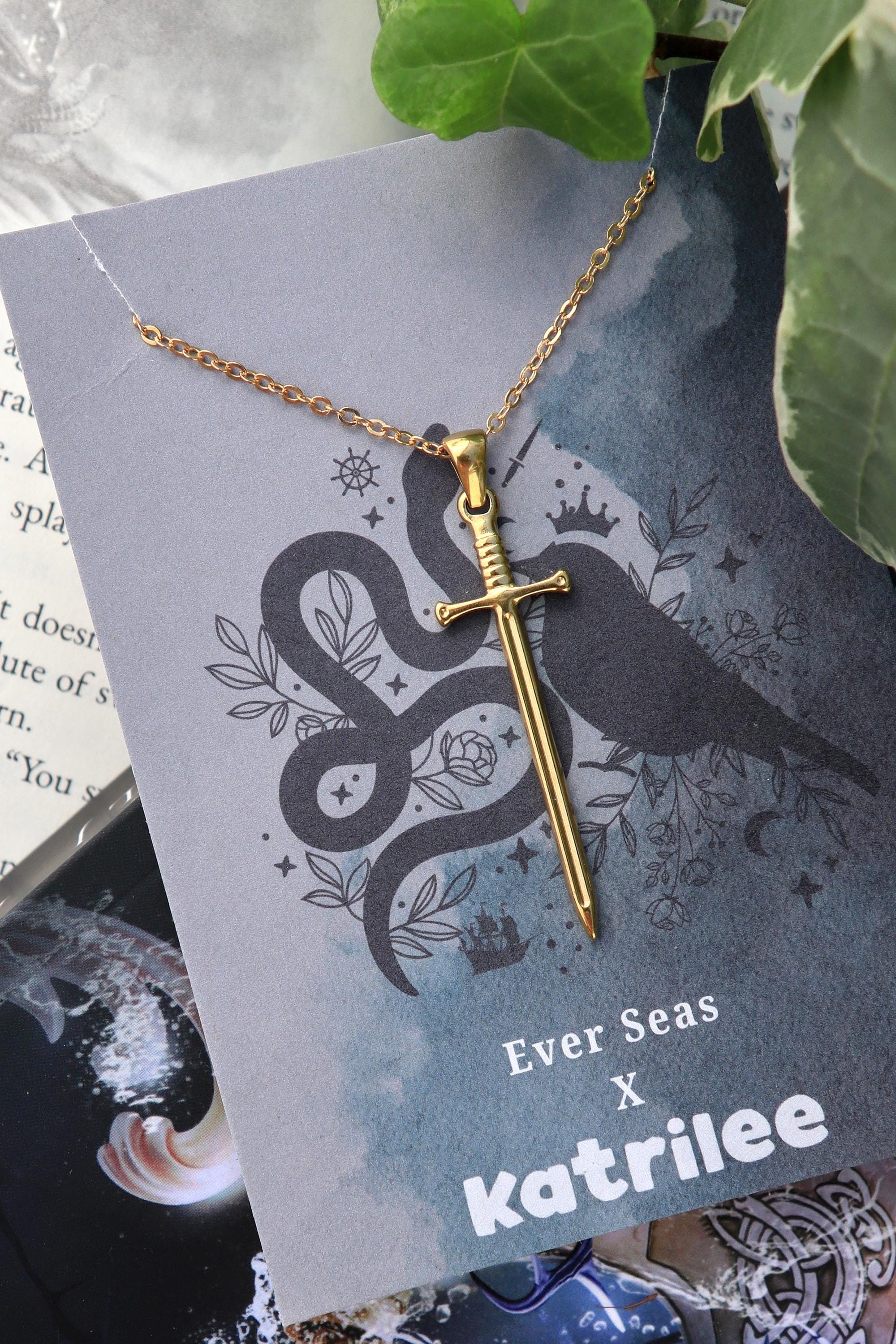 Ever King Sword Pendant Necklace: Stainless Steel Fantasy Jewelry