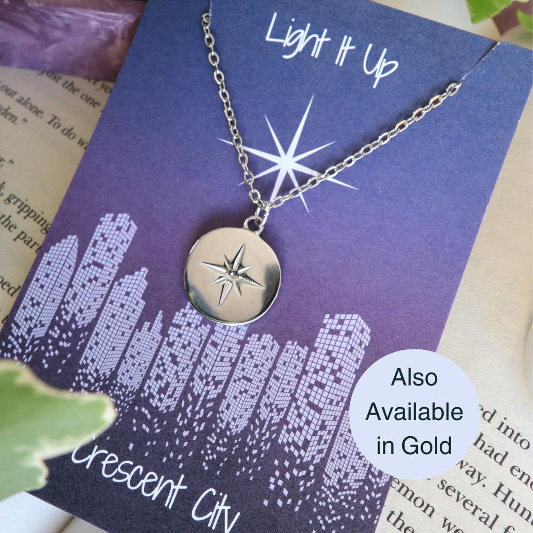 Officially Licenced Crescent City Starborn Coin Necklace, Bryce Quinlan, Gold and Silver, Fantasy Books, Bookish merch, Reader Gift