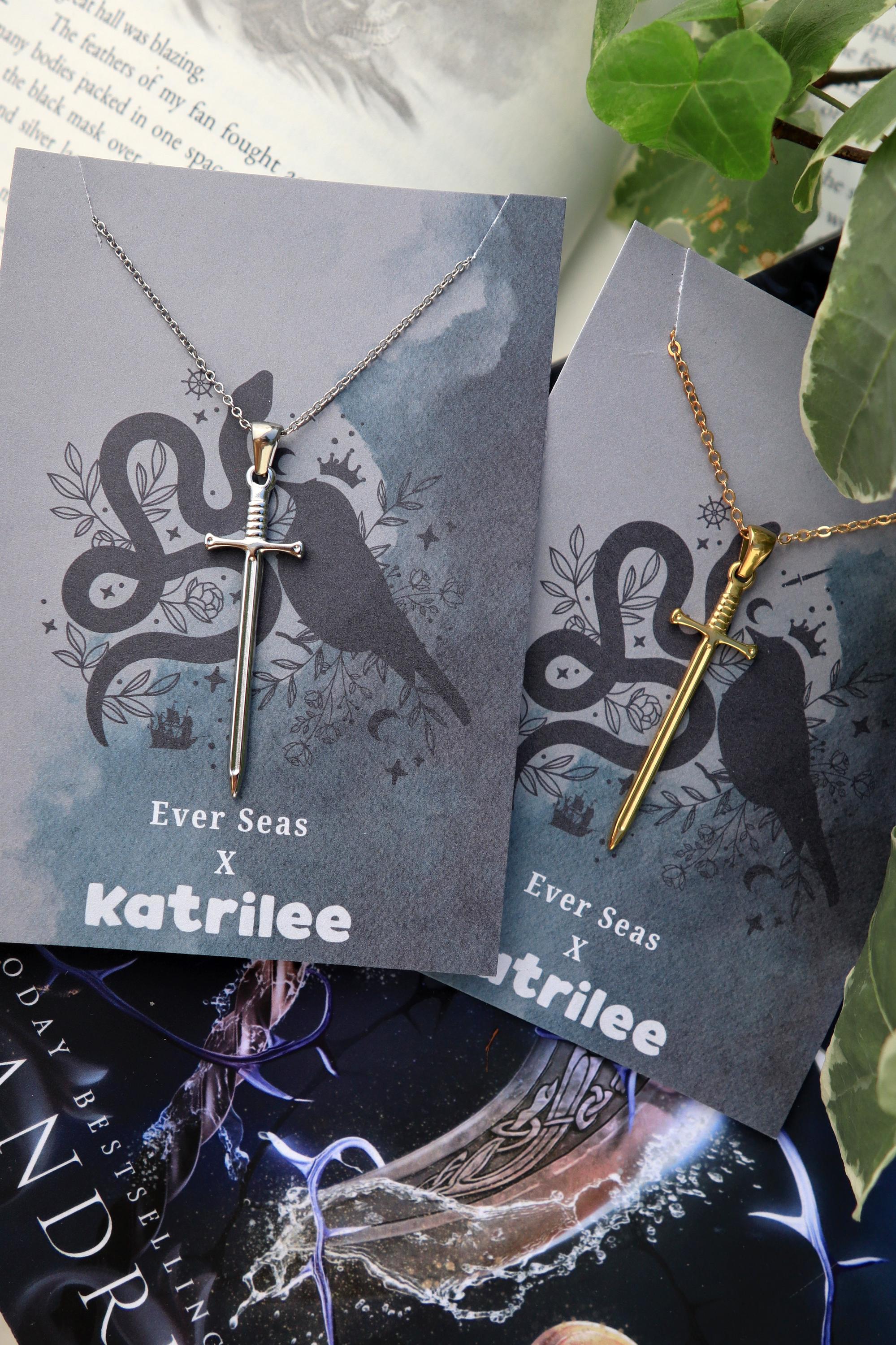 Ever King Sword Pendant Necklace: Stainless Steel Fantasy Jewelry