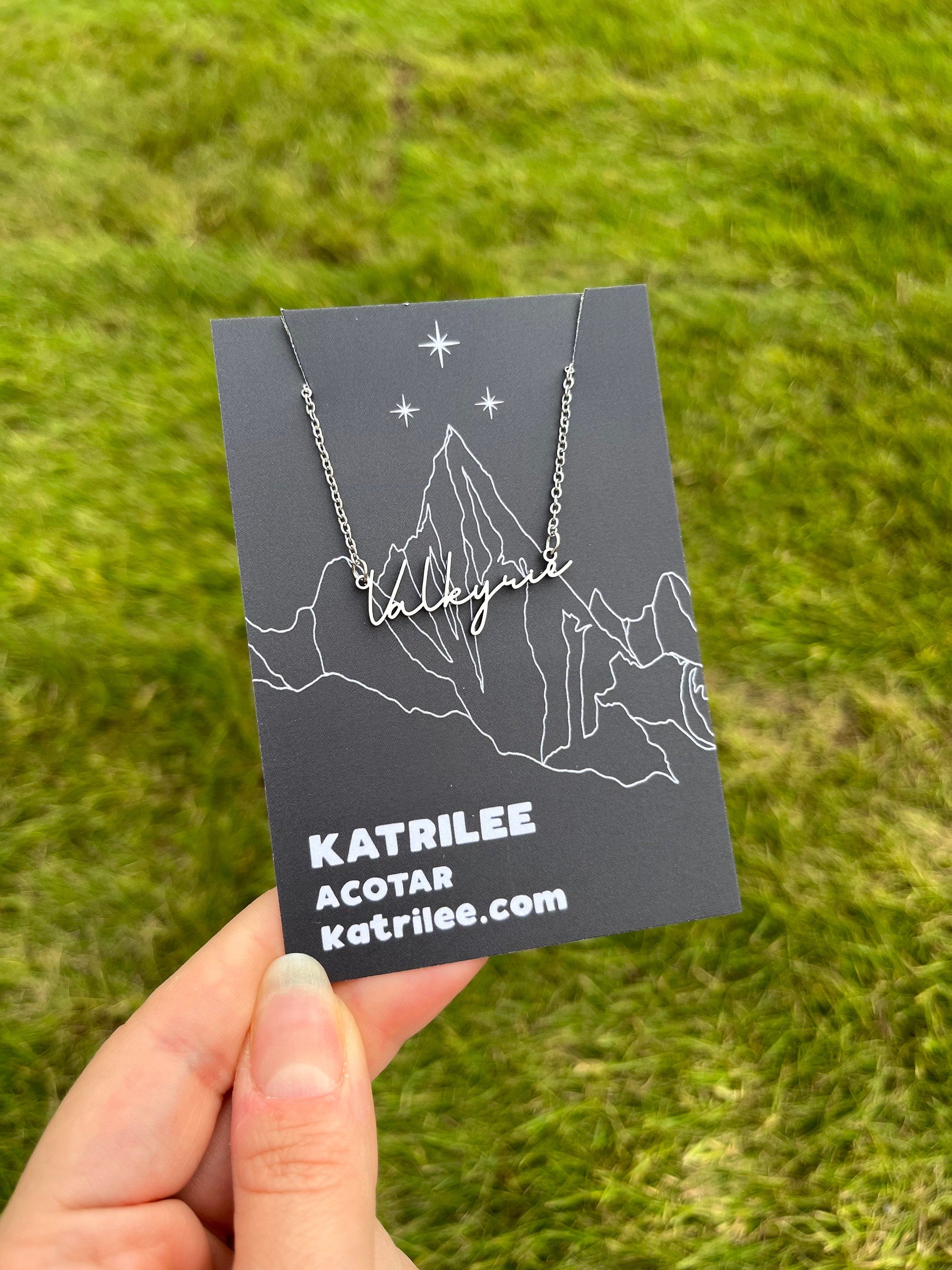 Officially Licenced Valkyrie Stainless Steel Necklace, ACOTAR Merch, Nesta, Bookish Gifts, Silver Gold Necklace Fantasy Romance Reader