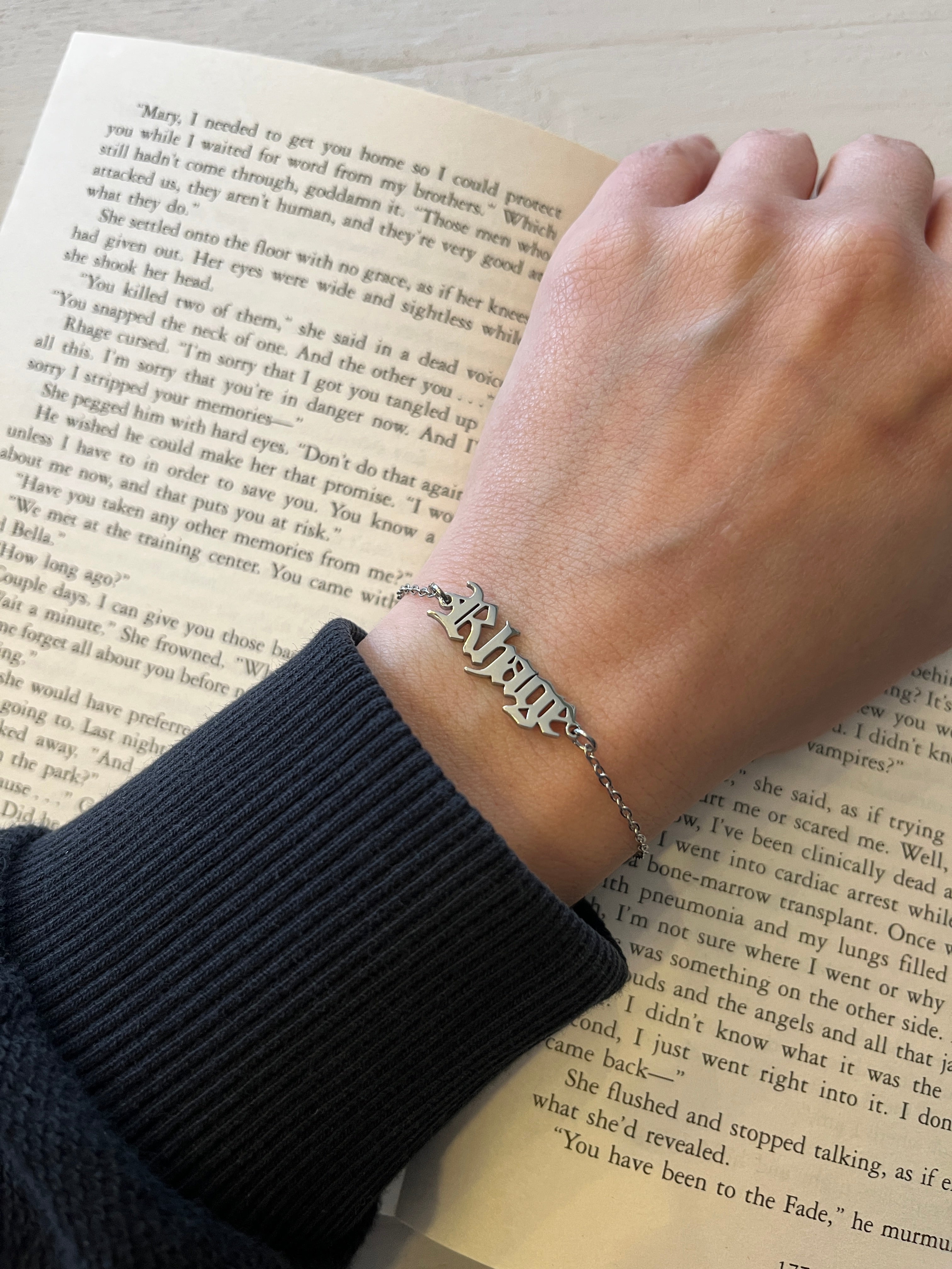 Black Dagger Brotherhood Name Bracelets Stainless Steel - Officially Licensed