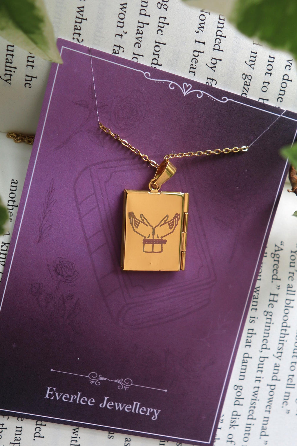 Romance Genre Book Locket necklace, Fantasy Dark Romance Cowboy necklace, silver gold stainless steel, bookish reader gift, picture locket