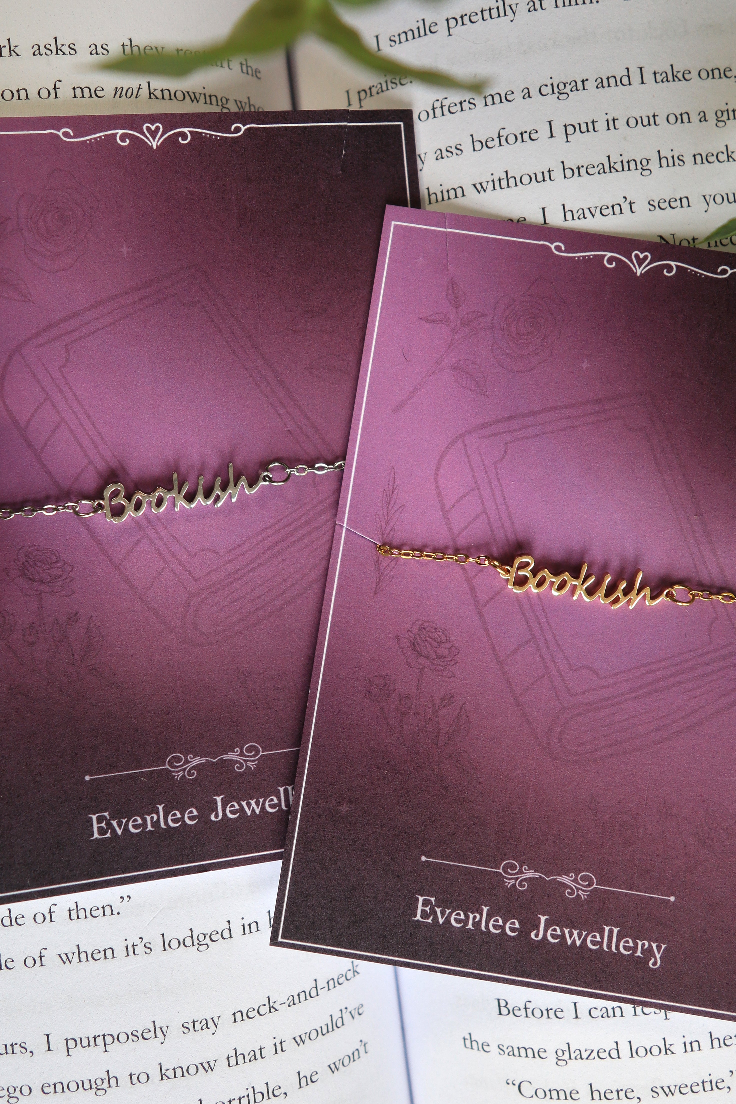 Bookish Name Bracelet - Gold and Silver Stainless Steel
