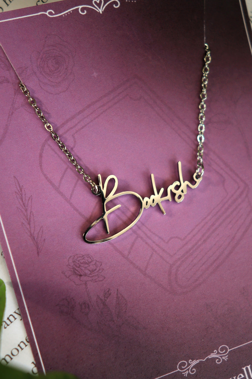 Bookish Name Necklace - Gold and Silver Stainless Steel