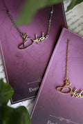 Bookish Name Necklace - Gold and Silver Stainless Steel