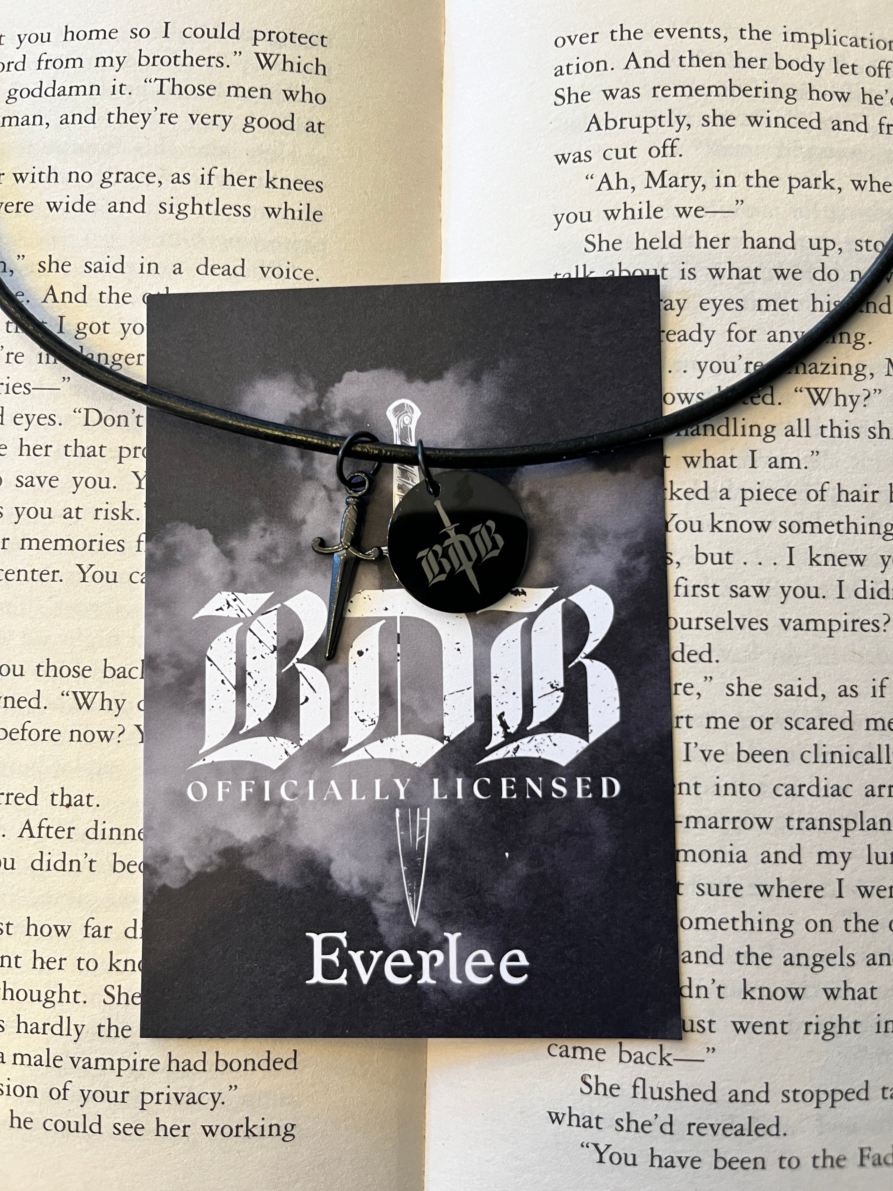 Black Dagger Brotherhood Black Steel Necklace - Officially Licensed