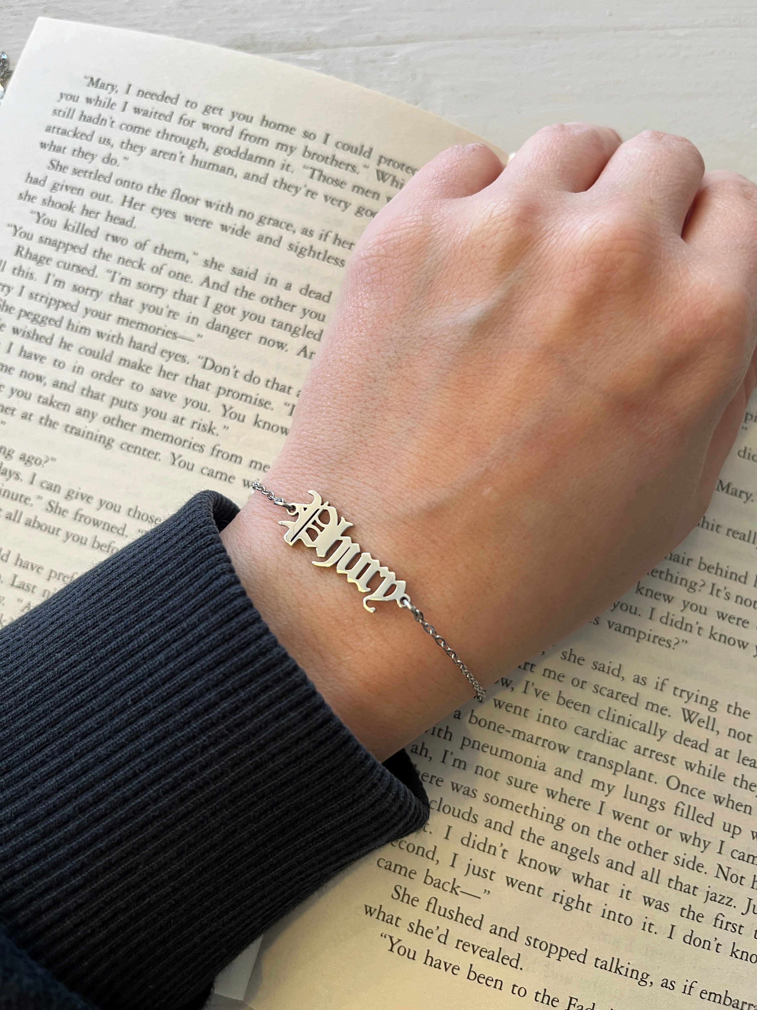 Black Dagger Brotherhood Name Bracelets Stainless Steel - Officially Licensed