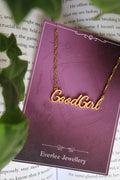 Good Girl Name Necklace – Stainless Steel in Gold or Silver