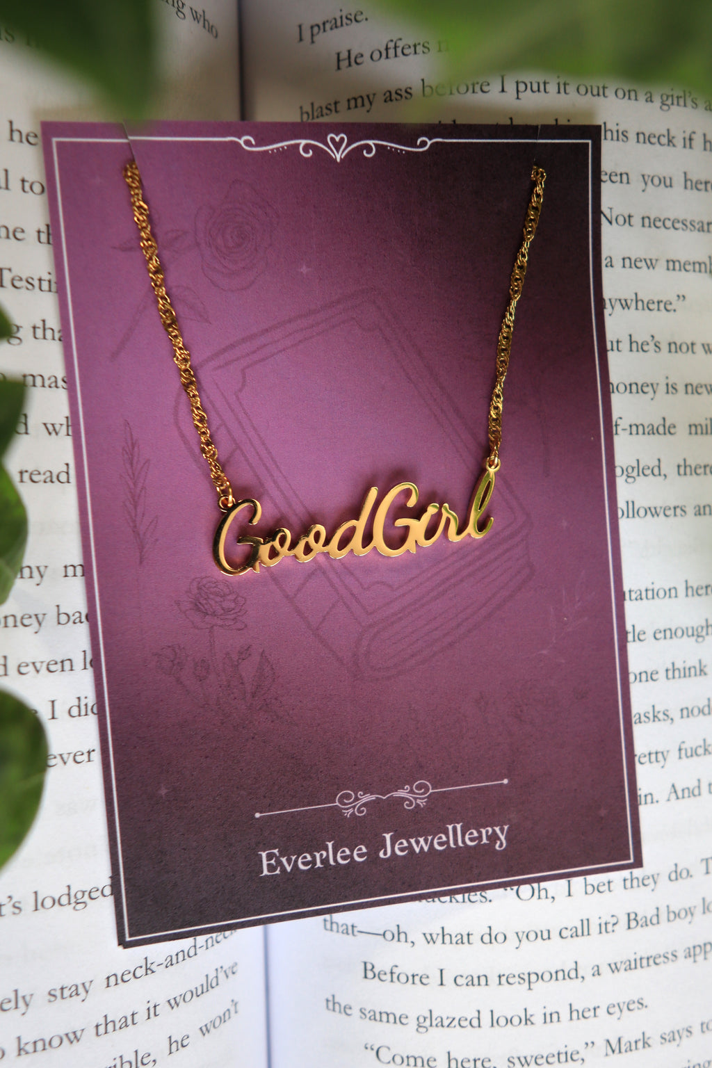 Good Girl Name Necklace – Stainless Steel in Gold or Silver