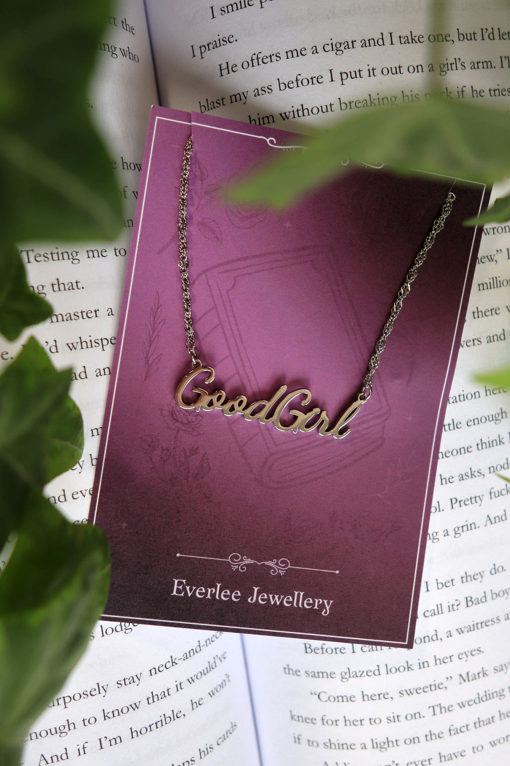 Good Girl Name Necklace – Stainless Steel in Gold or Silver