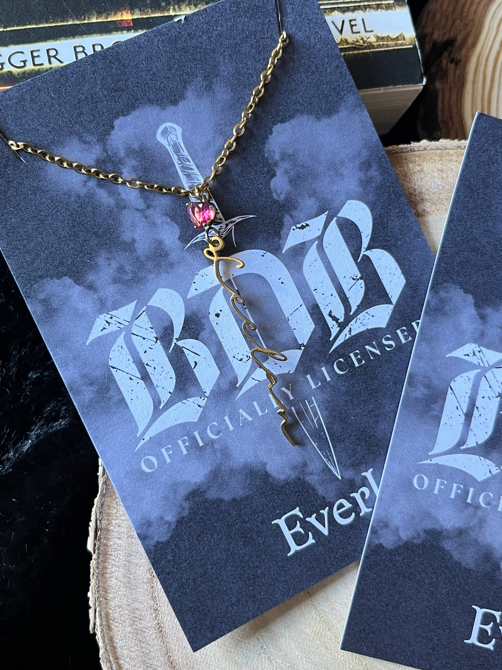 Limited Edition Shellan and Leelan Black Dagger Brotherhood Name Necklaces