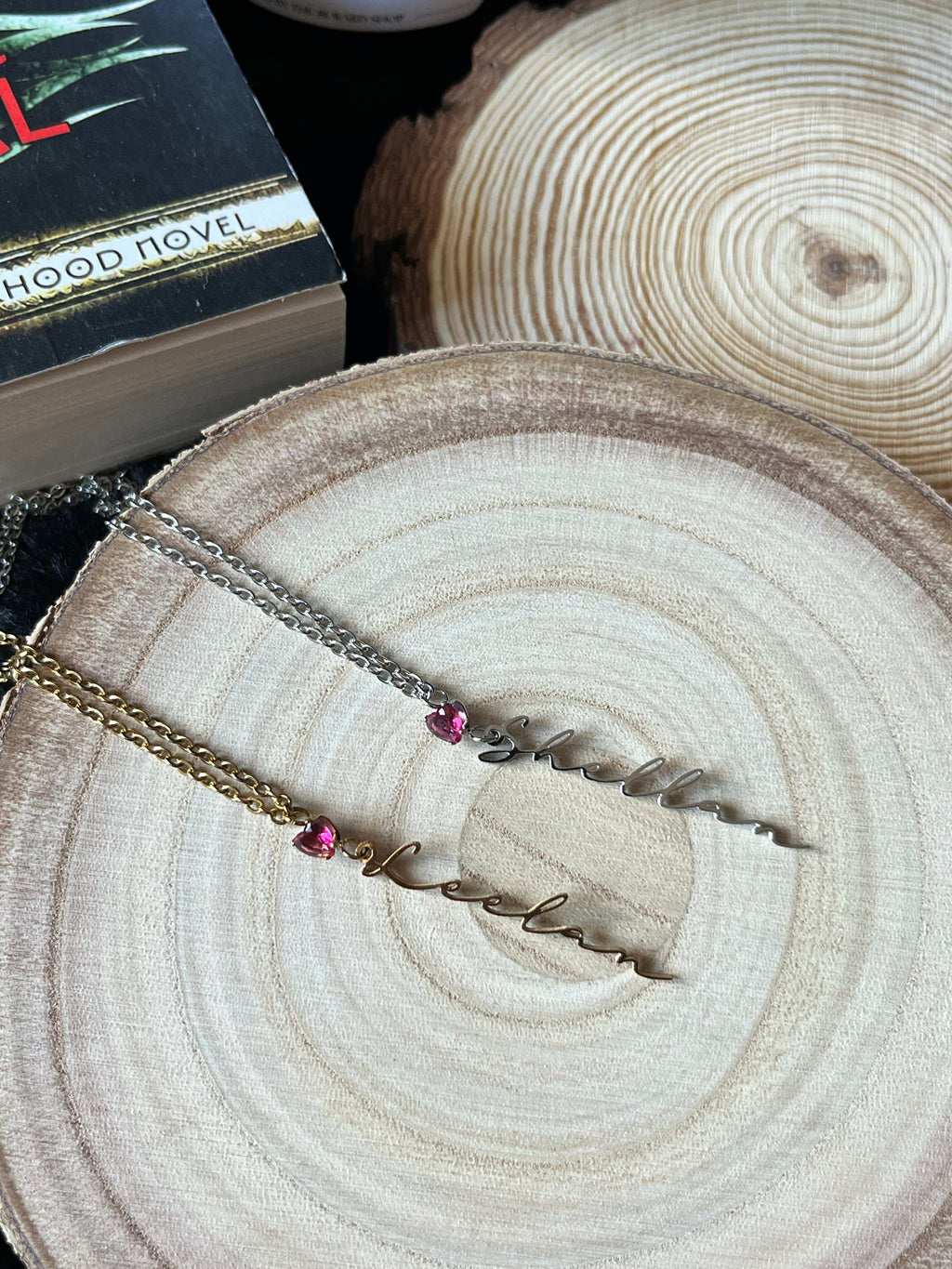 Limited Edition Shellan and Leelan Black Dagger Brotherhood Name Necklaces