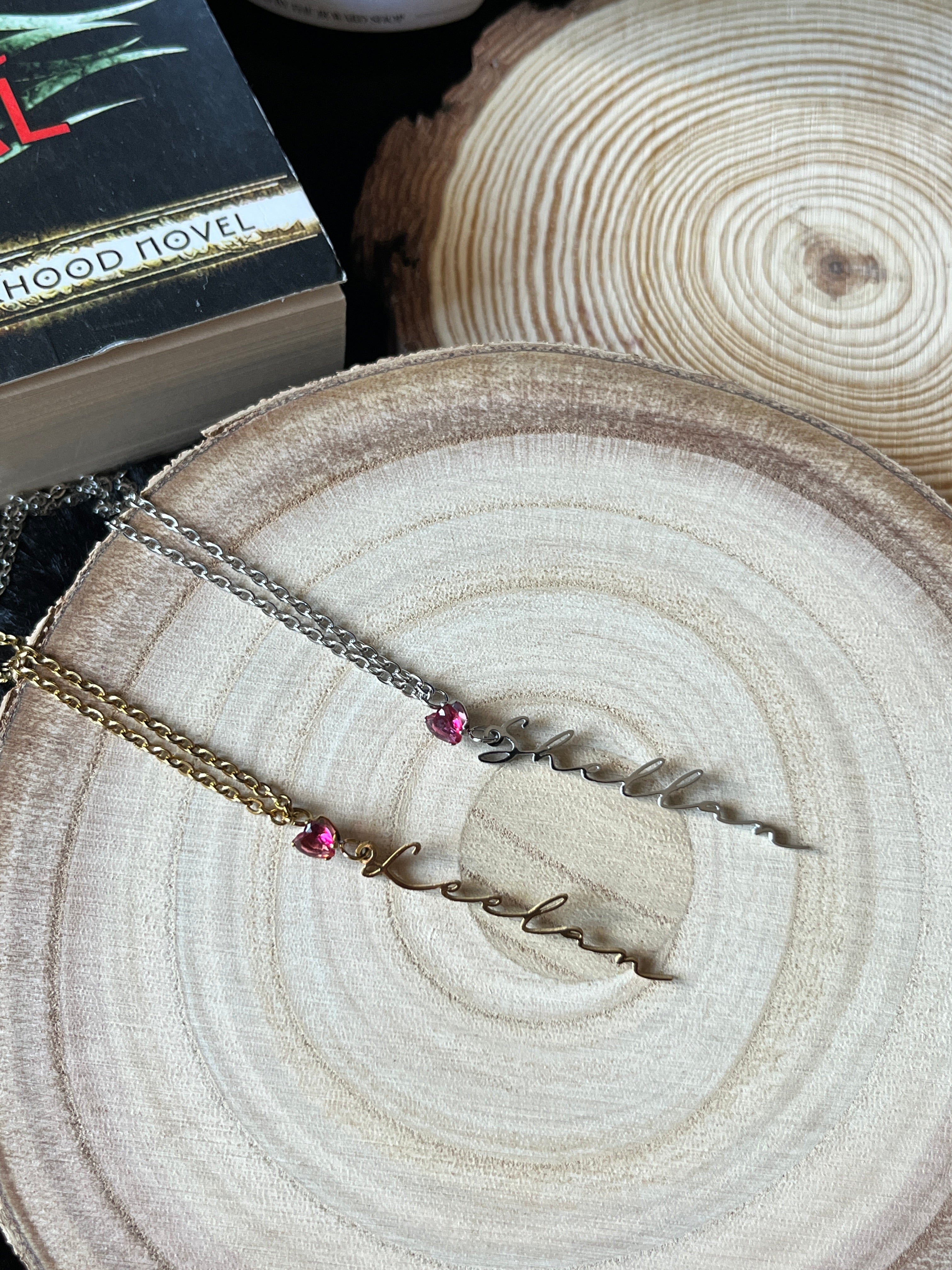 Limited Edition Shellan and Leelan Black Dagger Brotherhood Name Necklaces