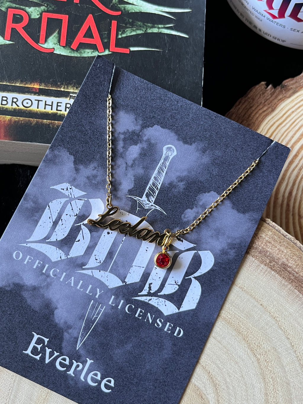 Shellan and Leelan Black Dagger Brotherhood Name Necklaces
