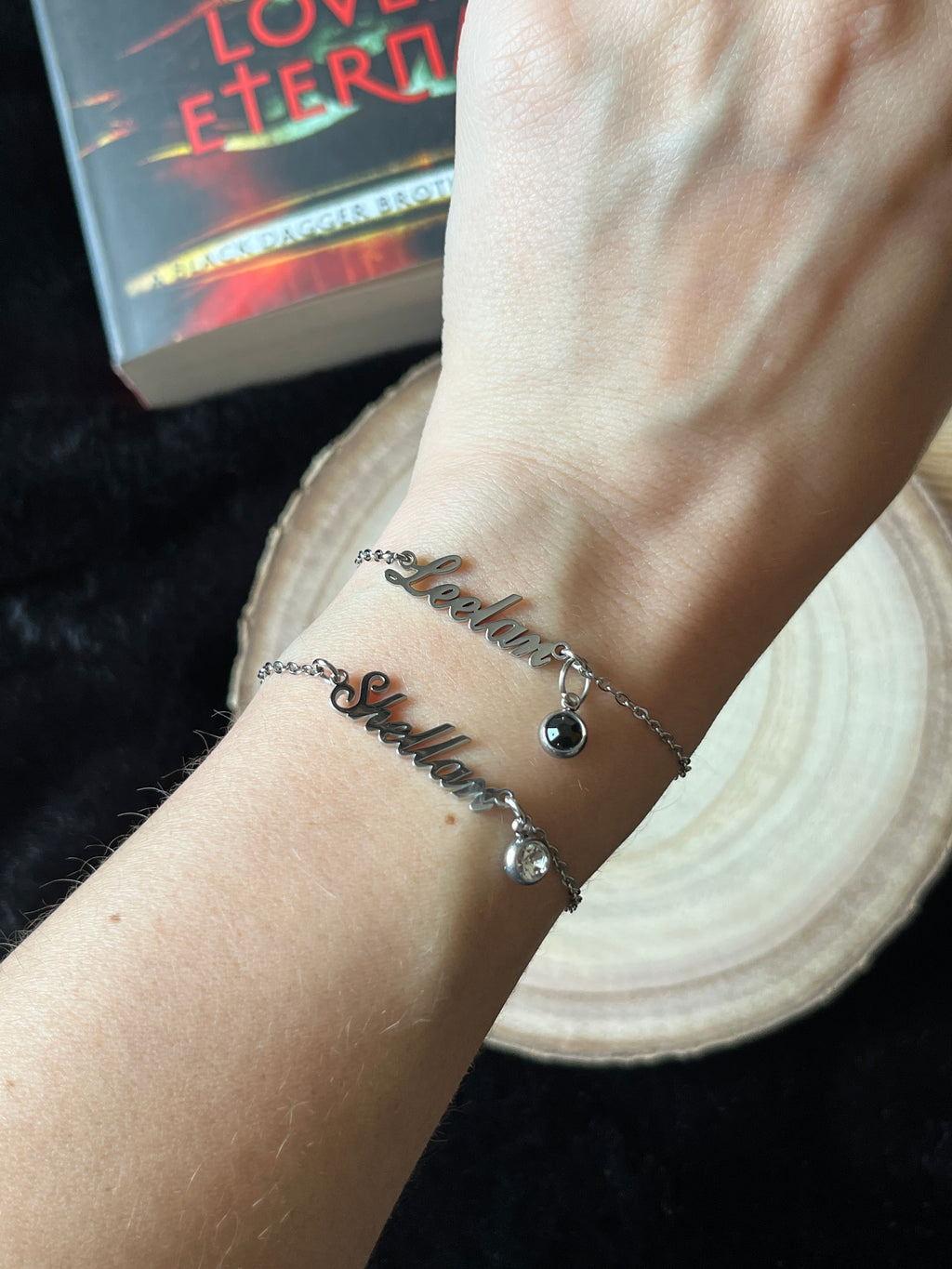 Shellan and Leelan Black Dagger Brotherhood Name Bracelet