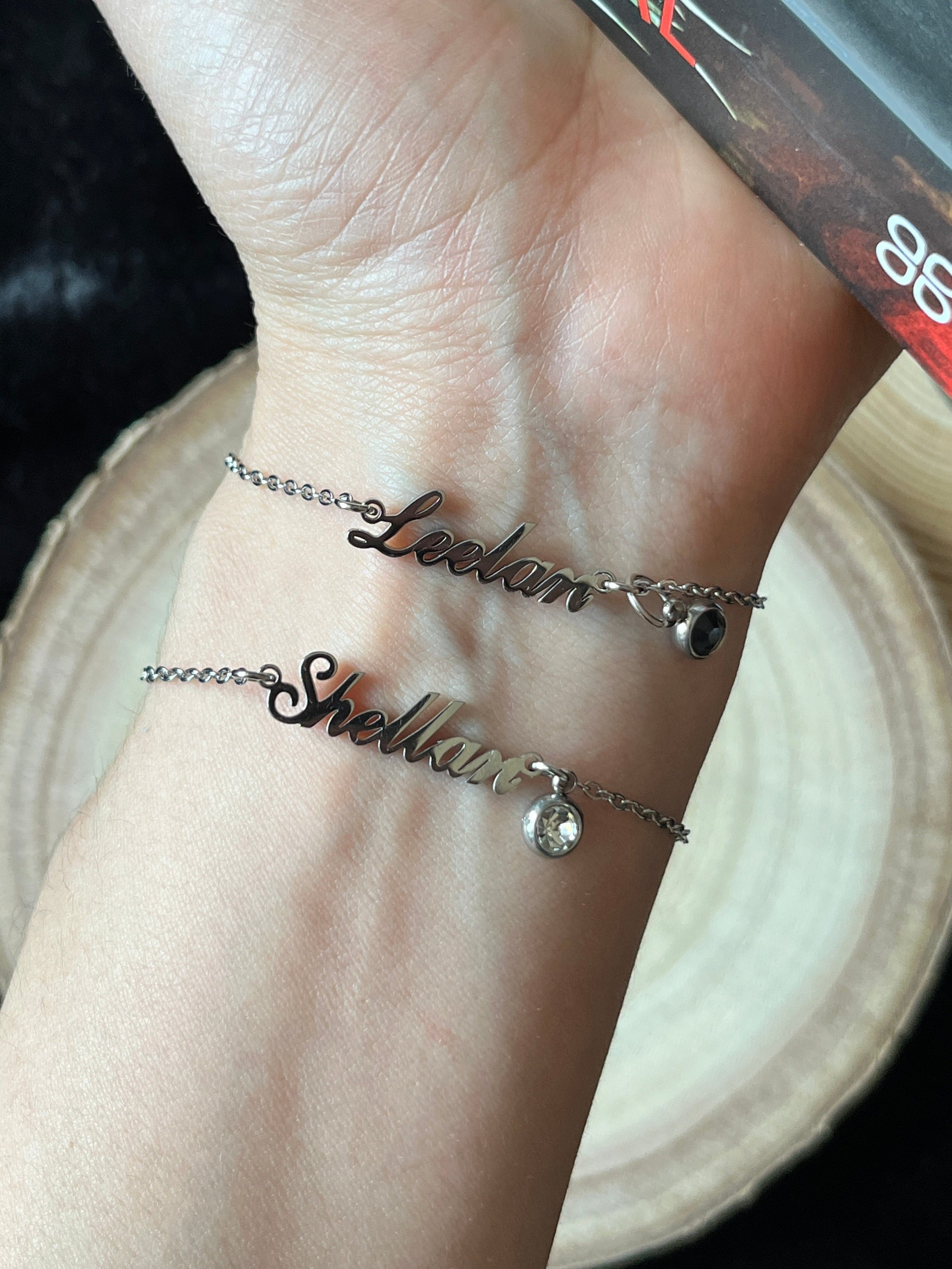Shellan and Leelan Black Dagger Brotherhood Name Bracelet