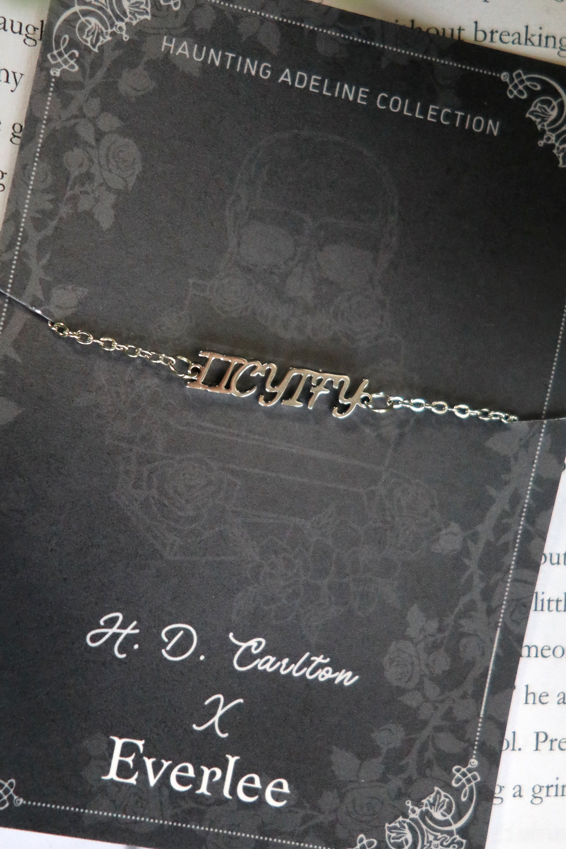 Haunting Adeline IICYIFY Stainless Steel Name Bracelet, Officially Licensed H.D. Carlton Collection