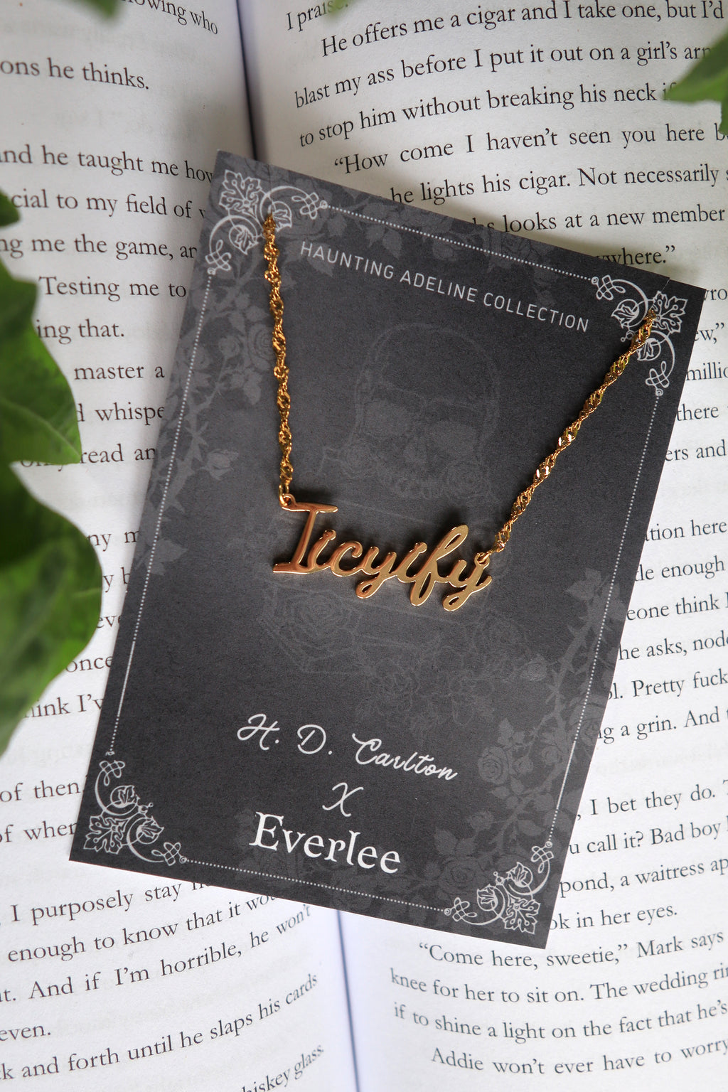 Haunting Adeline IICYIFY Stainless Steel Name Necklace - Officially Licensed H.D. Carlton Collection