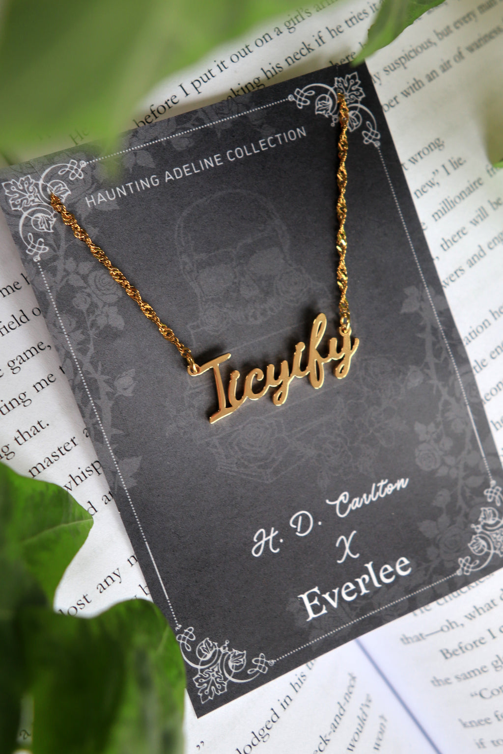 Haunting Adeline IICYIFY Stainless Steel Name Necklace - Officially Licensed H.D. Carlton Collection