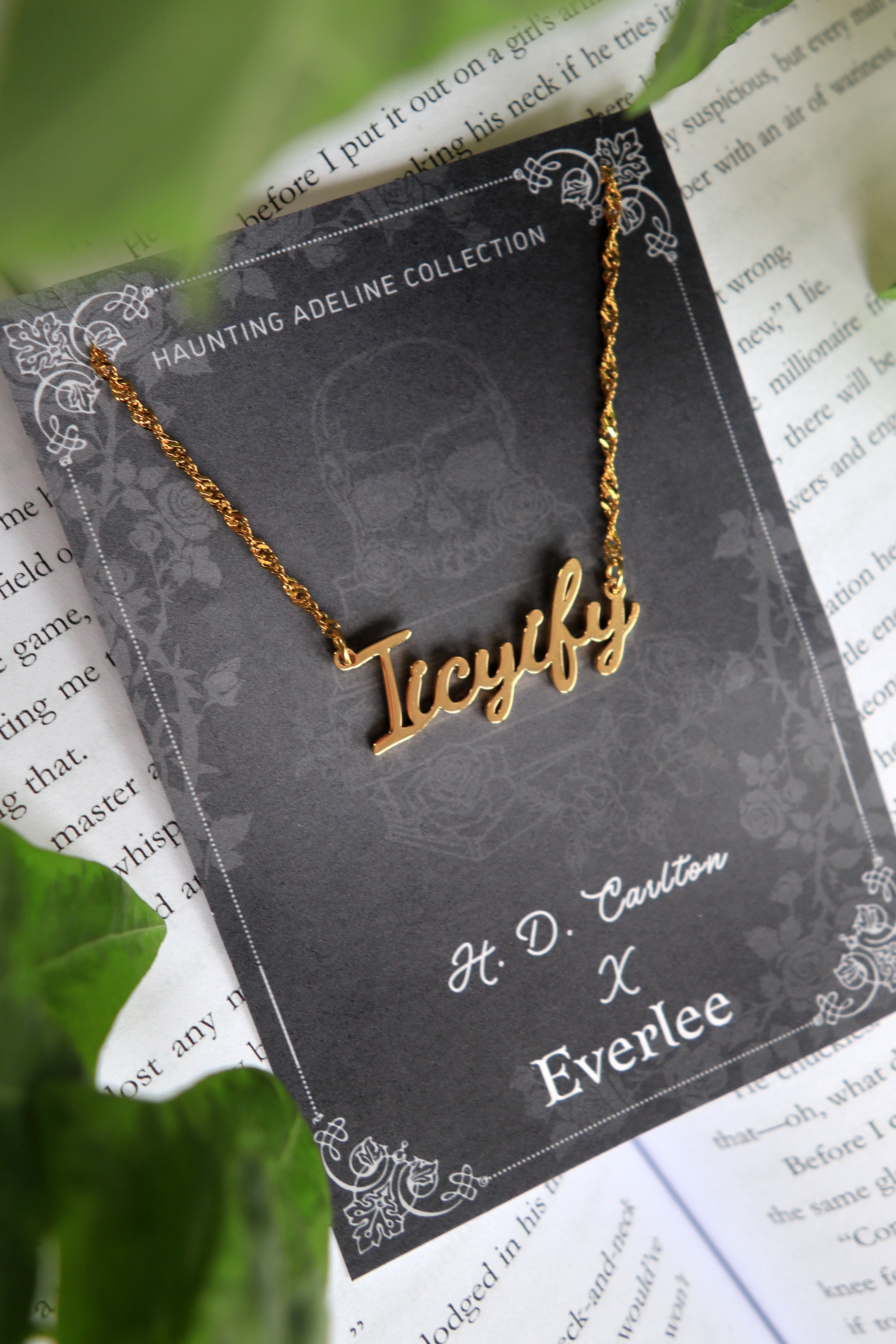 Haunting Adeline IICYIFY Stainless Steel Name Necklace - Officially Licensed H.D. Carlton Collection