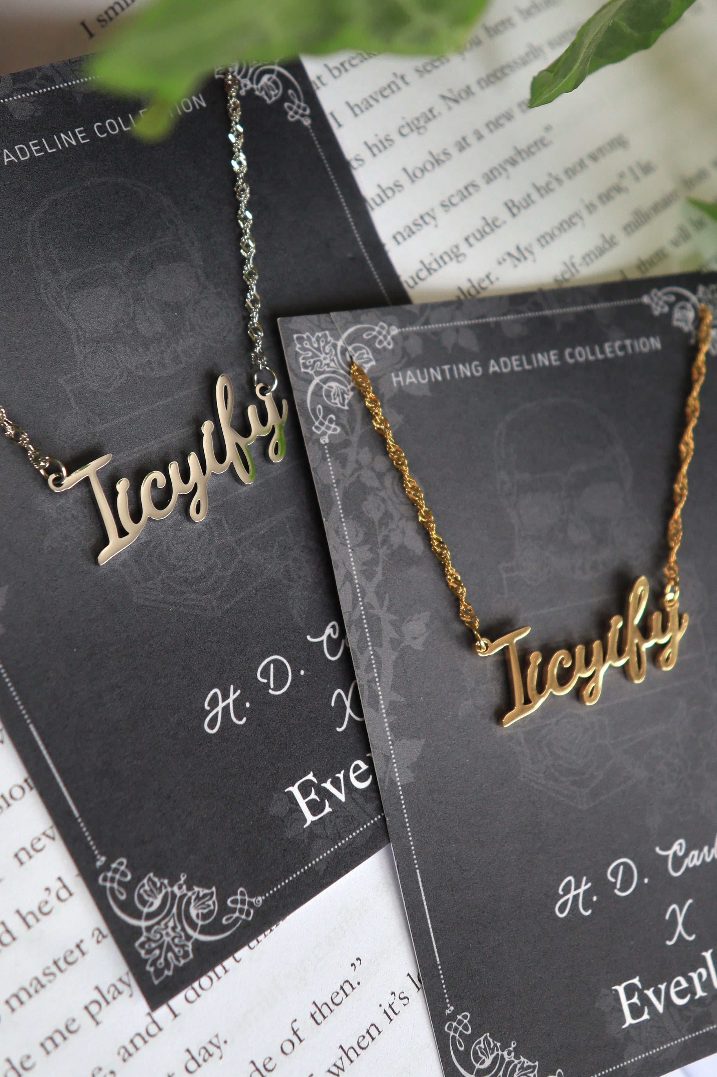 Haunting Adeline IICYIFY Stainless Steel Name Necklace - Officially Licensed H.D. Carlton Collection